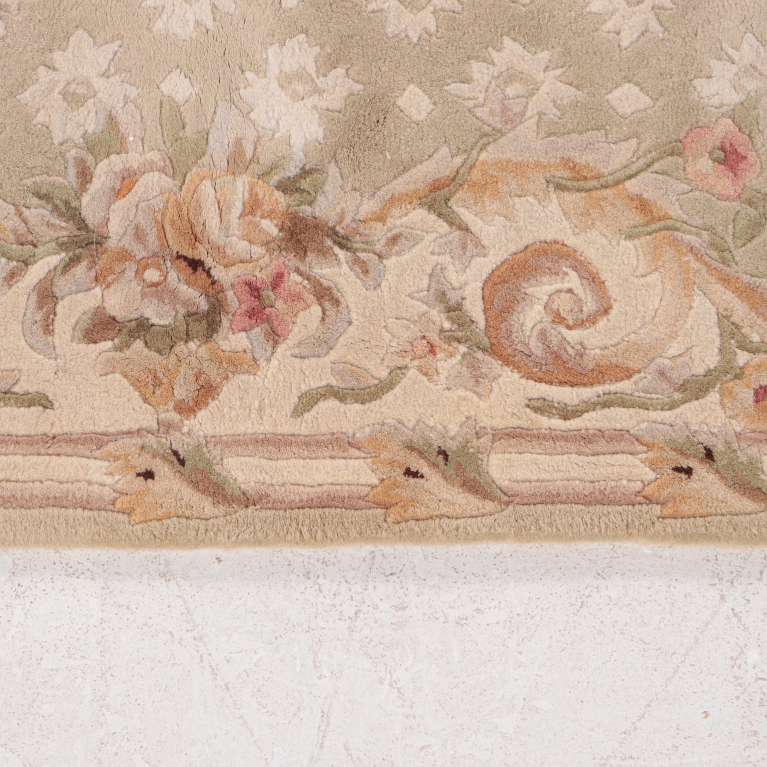 3'7 x 5'9 Hand-Tufted and Carved Capel Chinese Aubusson Style Area Rug