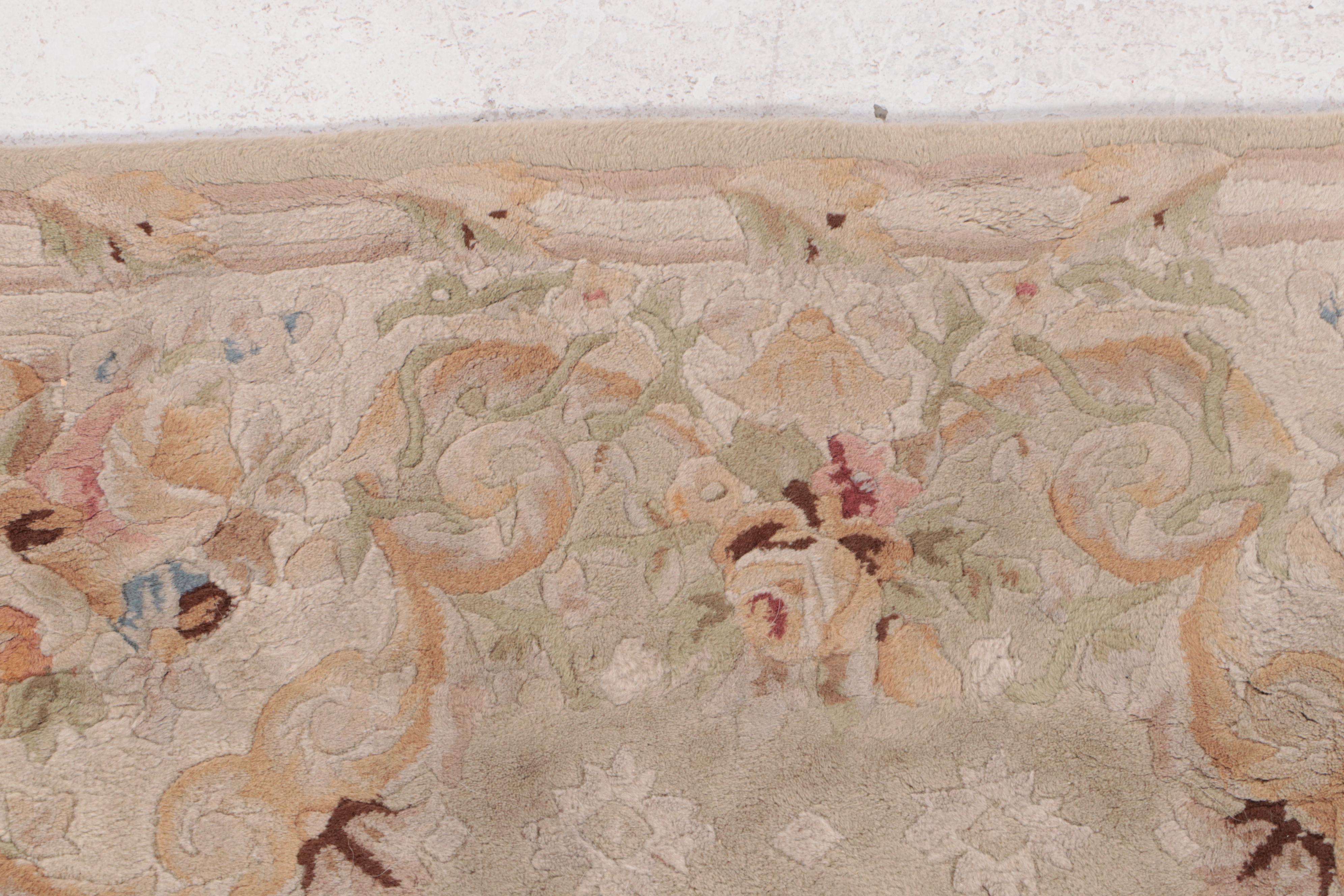 3'7 x 5'9 Hand-Tufted and Carved Capel Chinese Aubusson Style Area Rug