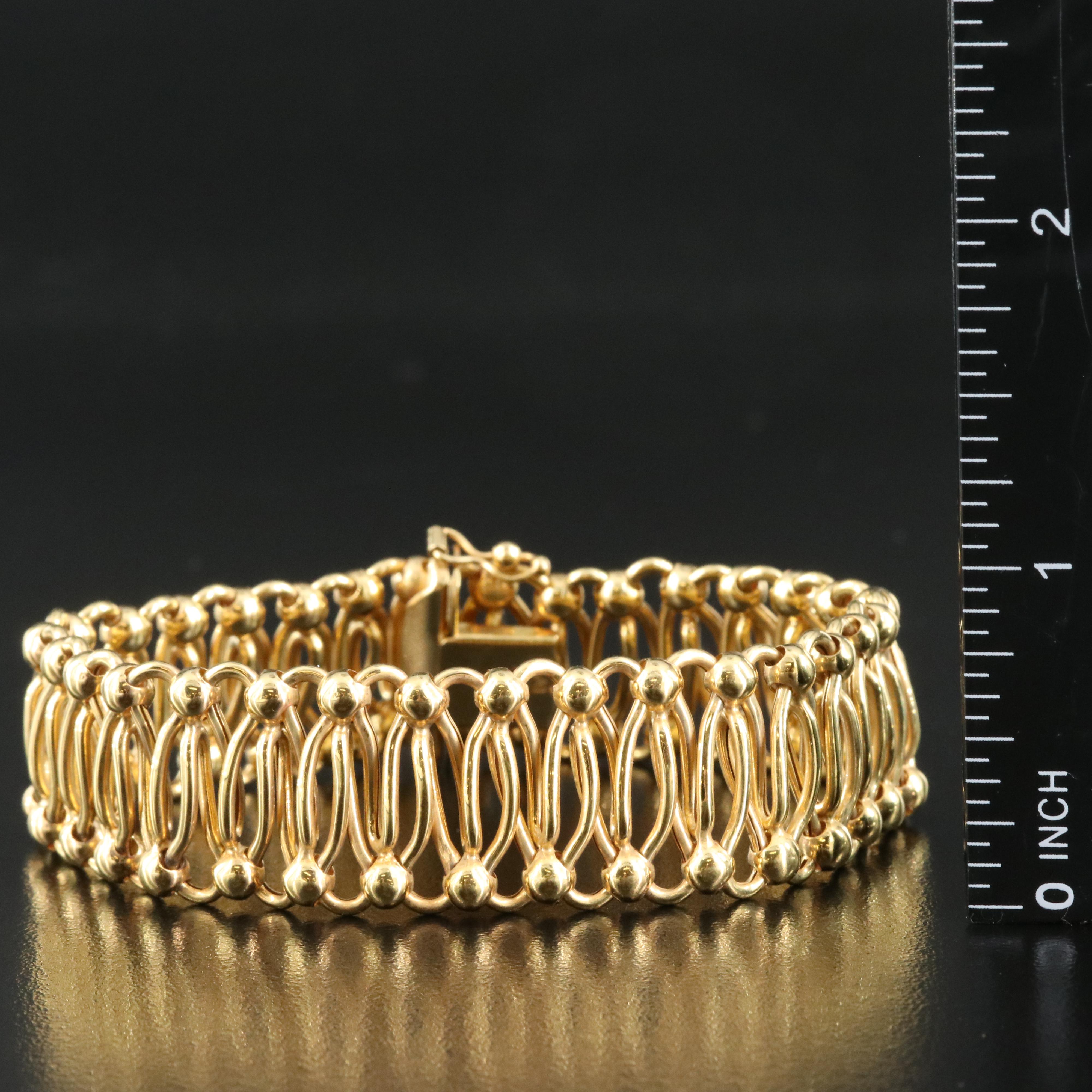 Italian 14K Fancy Link Bracelet