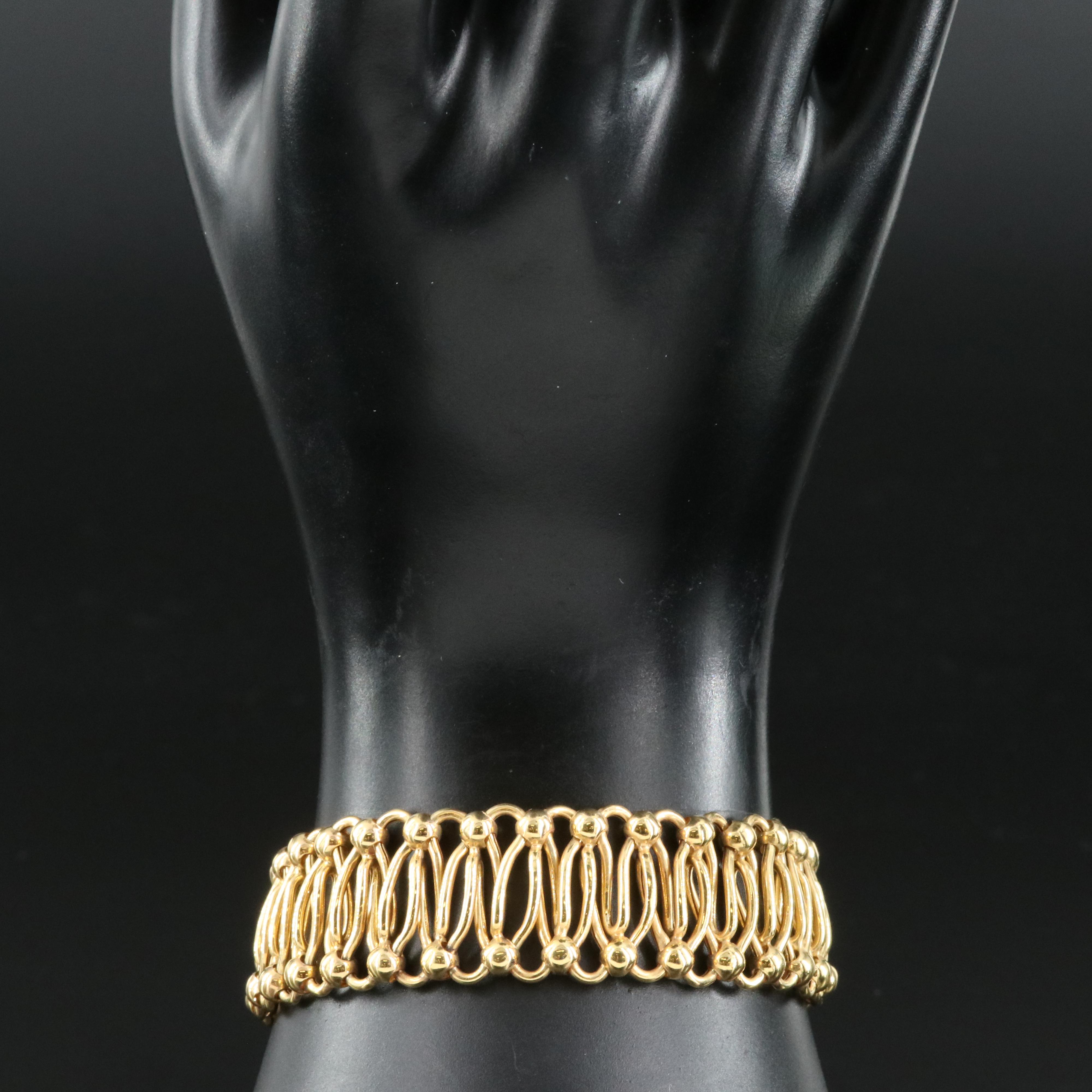 Italian 14K Fancy Link Bracelet