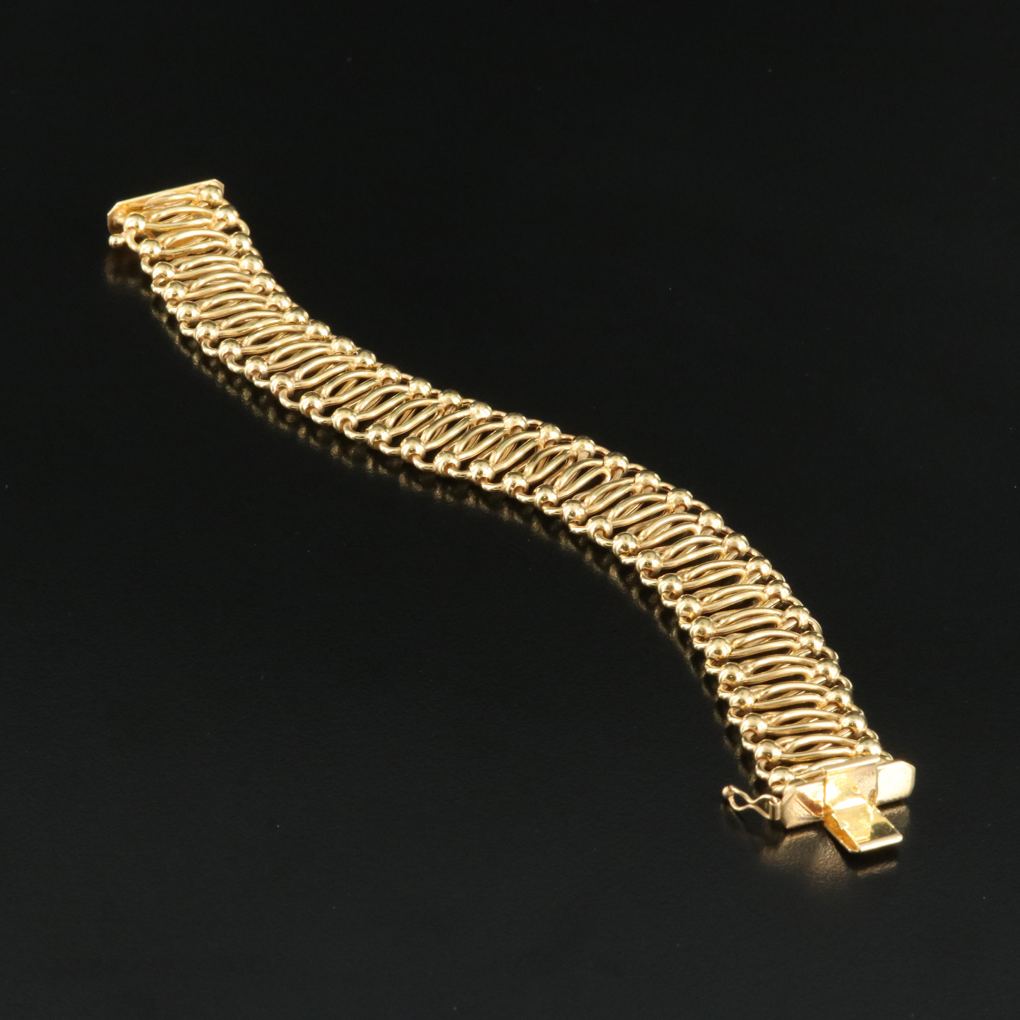 Italian 14K Fancy Link Bracelet