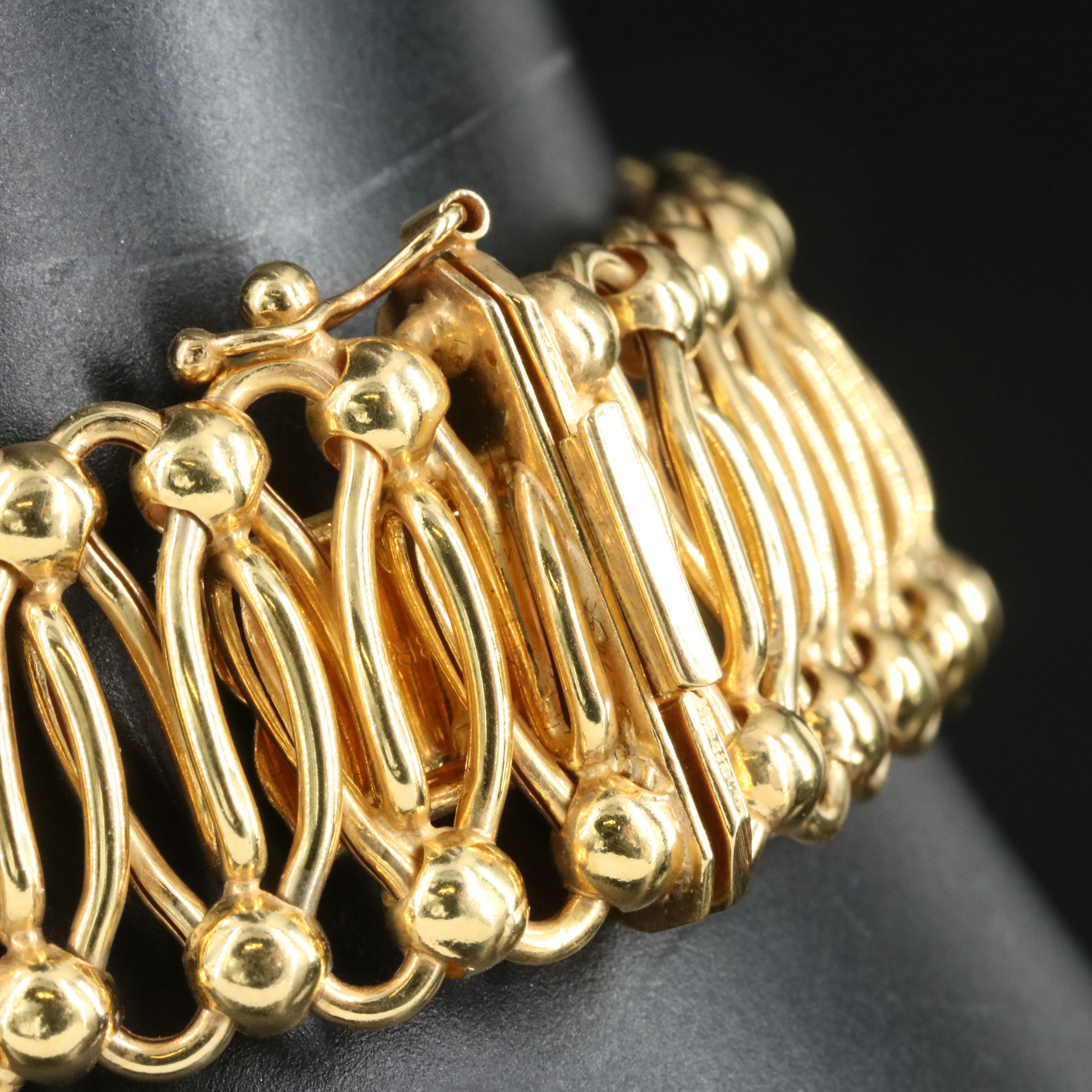 Italian 14K Fancy Link Bracelet