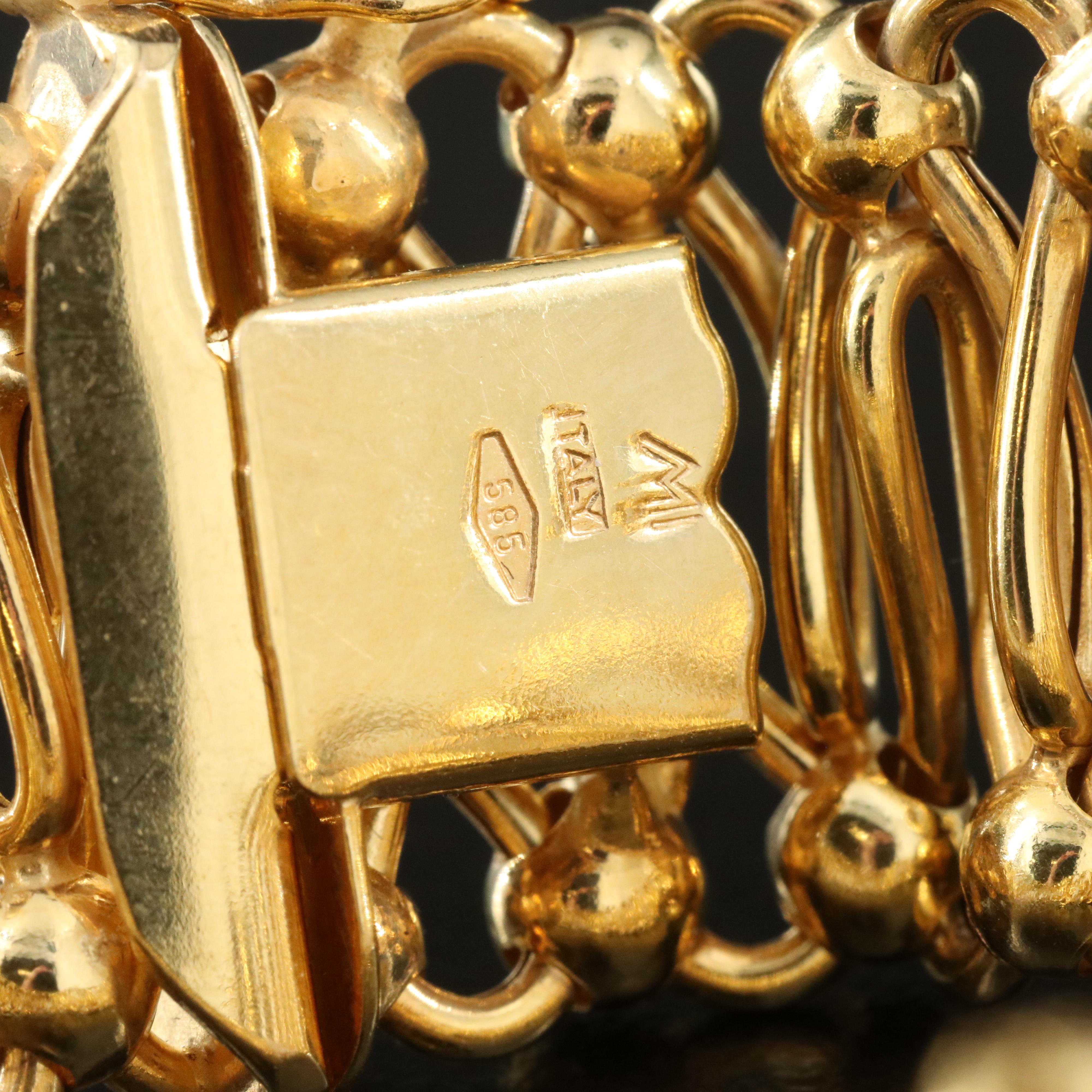 Italian 14K Fancy Link Bracelet