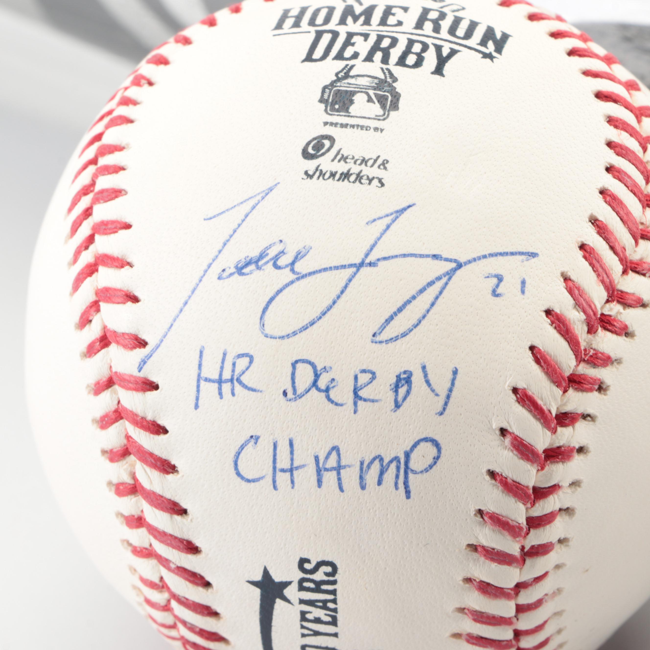 Todd Frazier Signed 2015 Home Run Derby Bat and "HR Derby Champ" Baseball