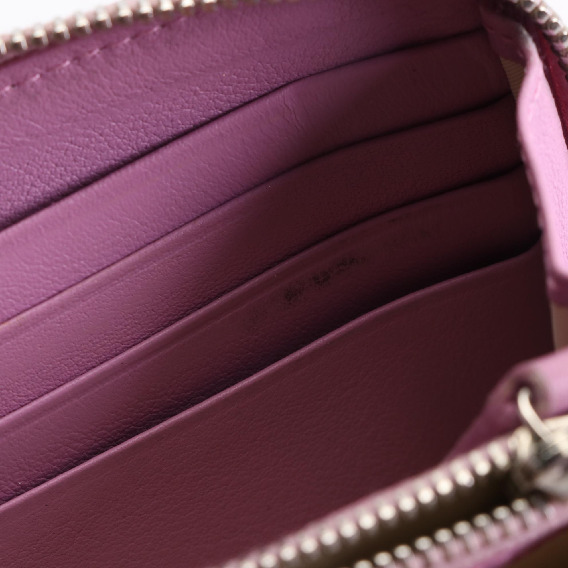 Christian Dior Zip Around Wallet in Cannage Quilted Patent Leather