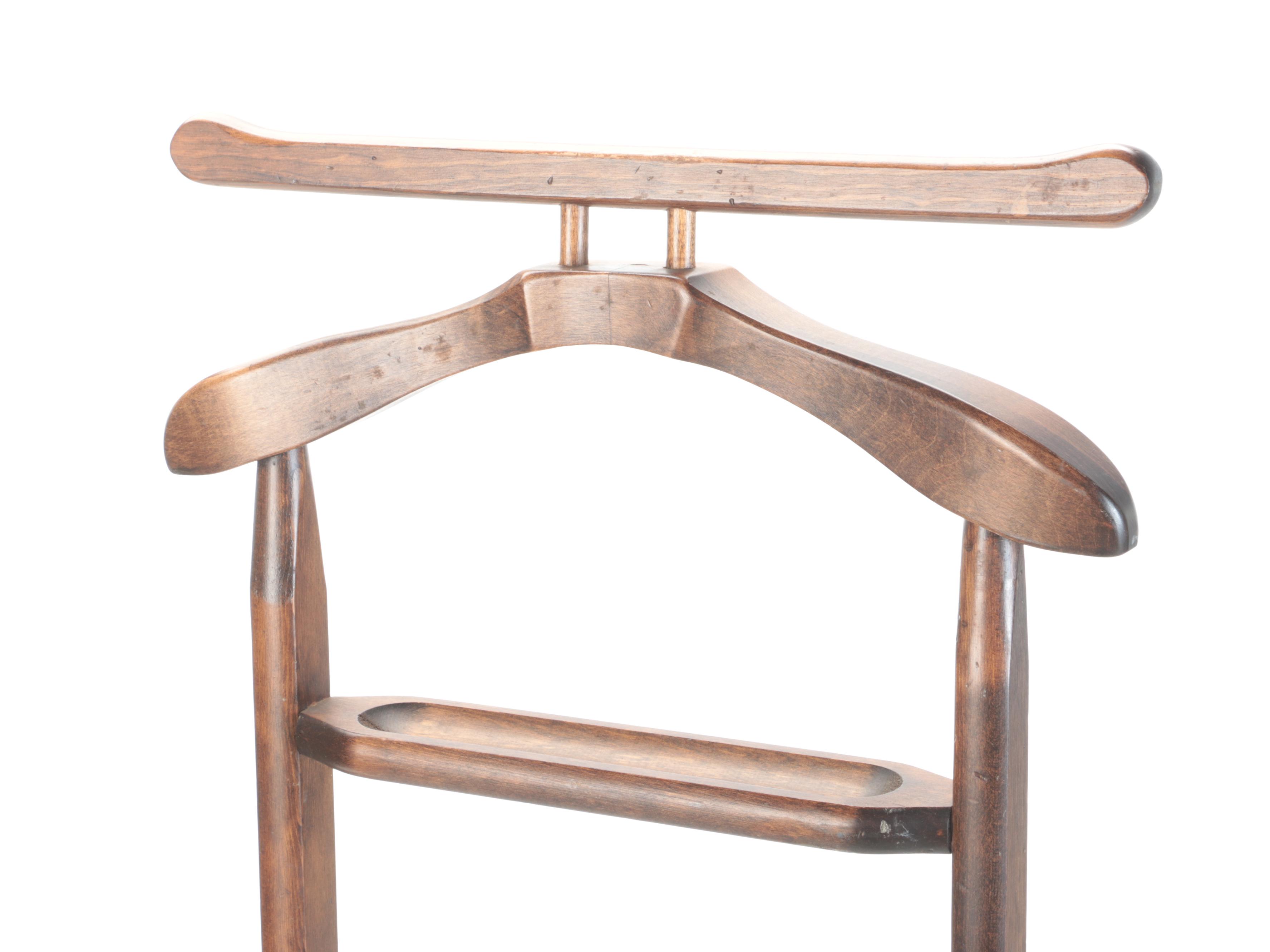 Mid Century Modern Wooden Wardrobe Valet Stand