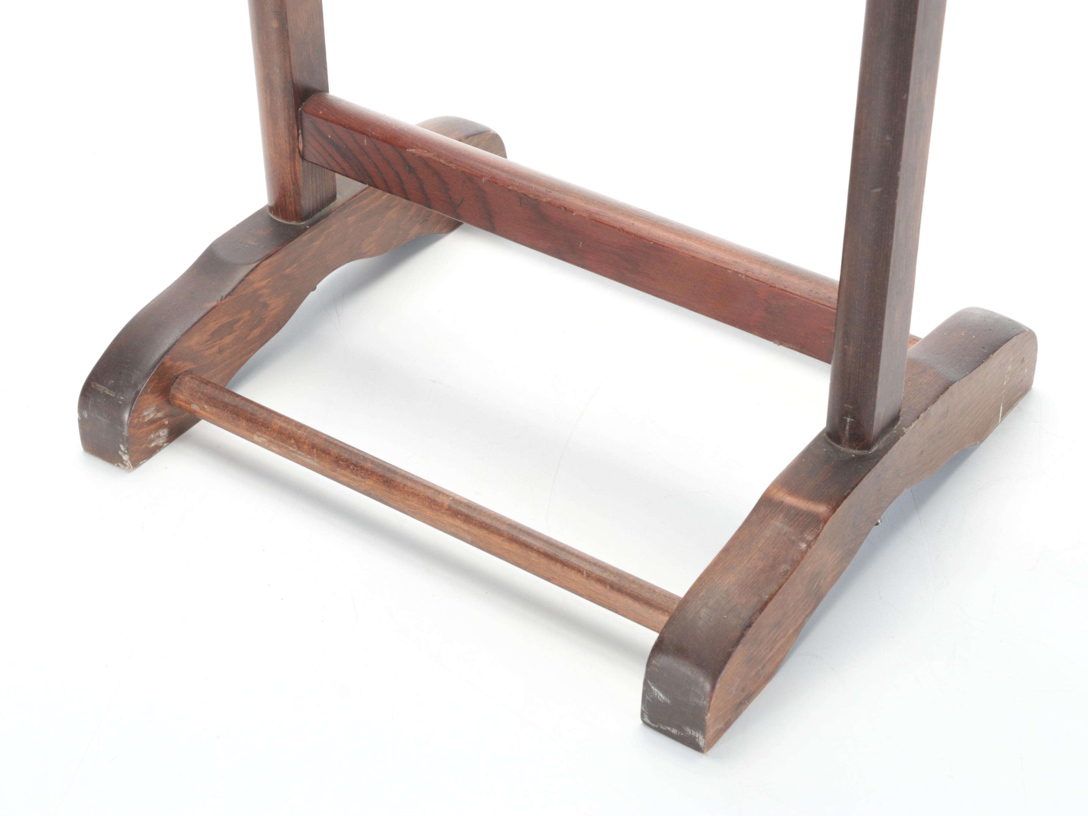 Mid Century Modern Wooden Wardrobe Valet Stand