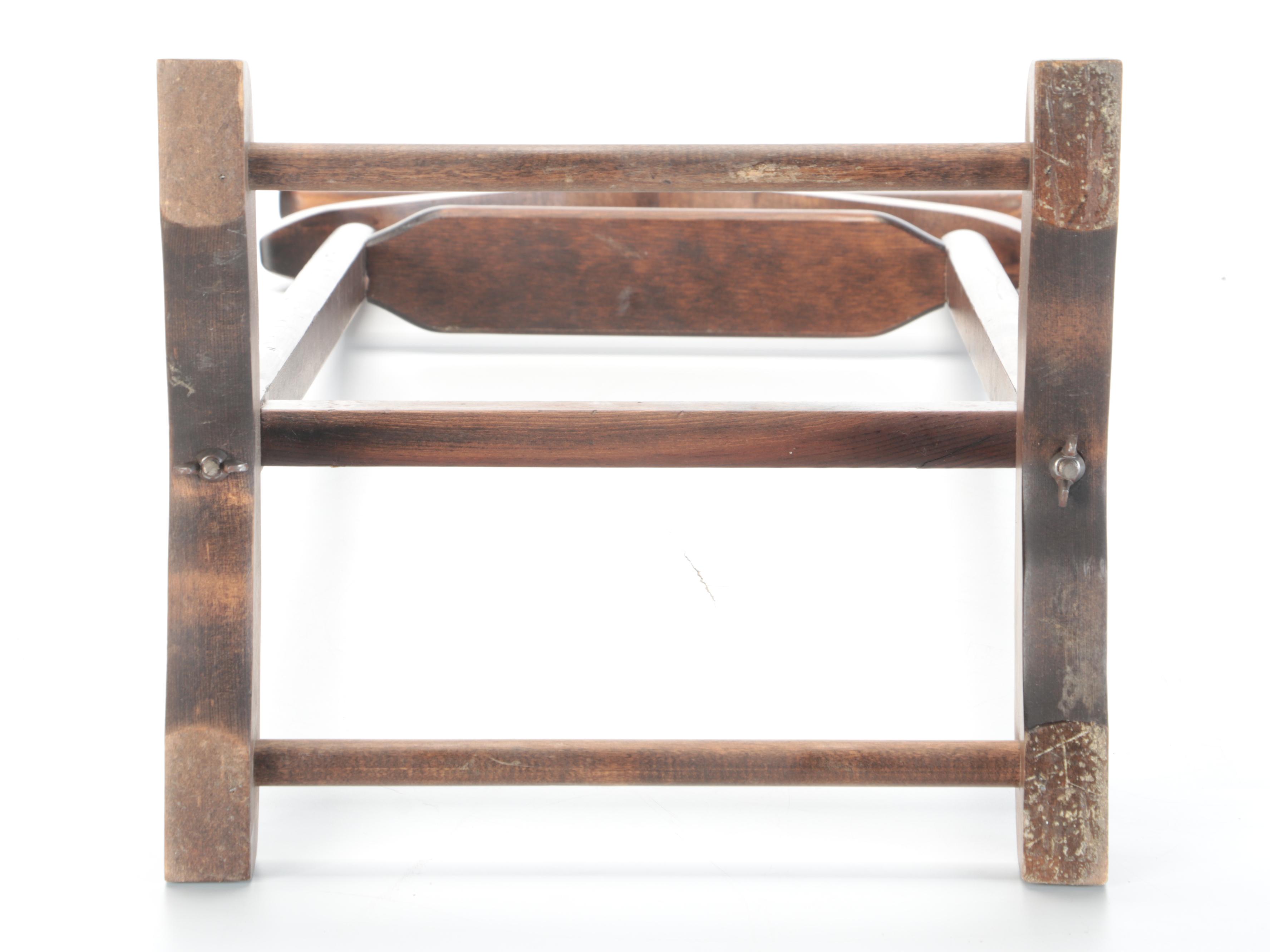 Mid Century Modern Wooden Wardrobe Valet Stand