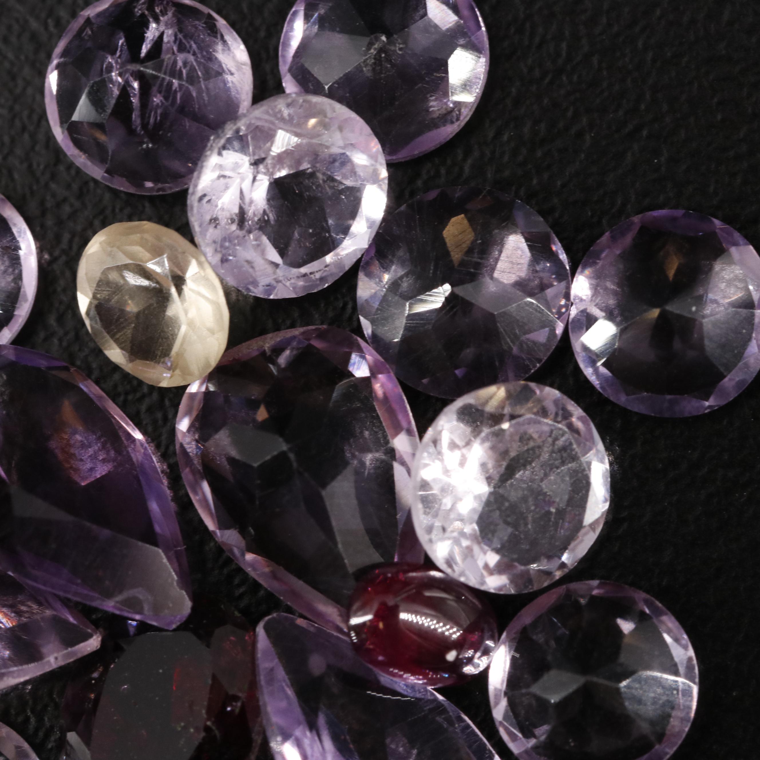 Loose 22.76 CTW Amethyst, Garnet and Citrine Lot