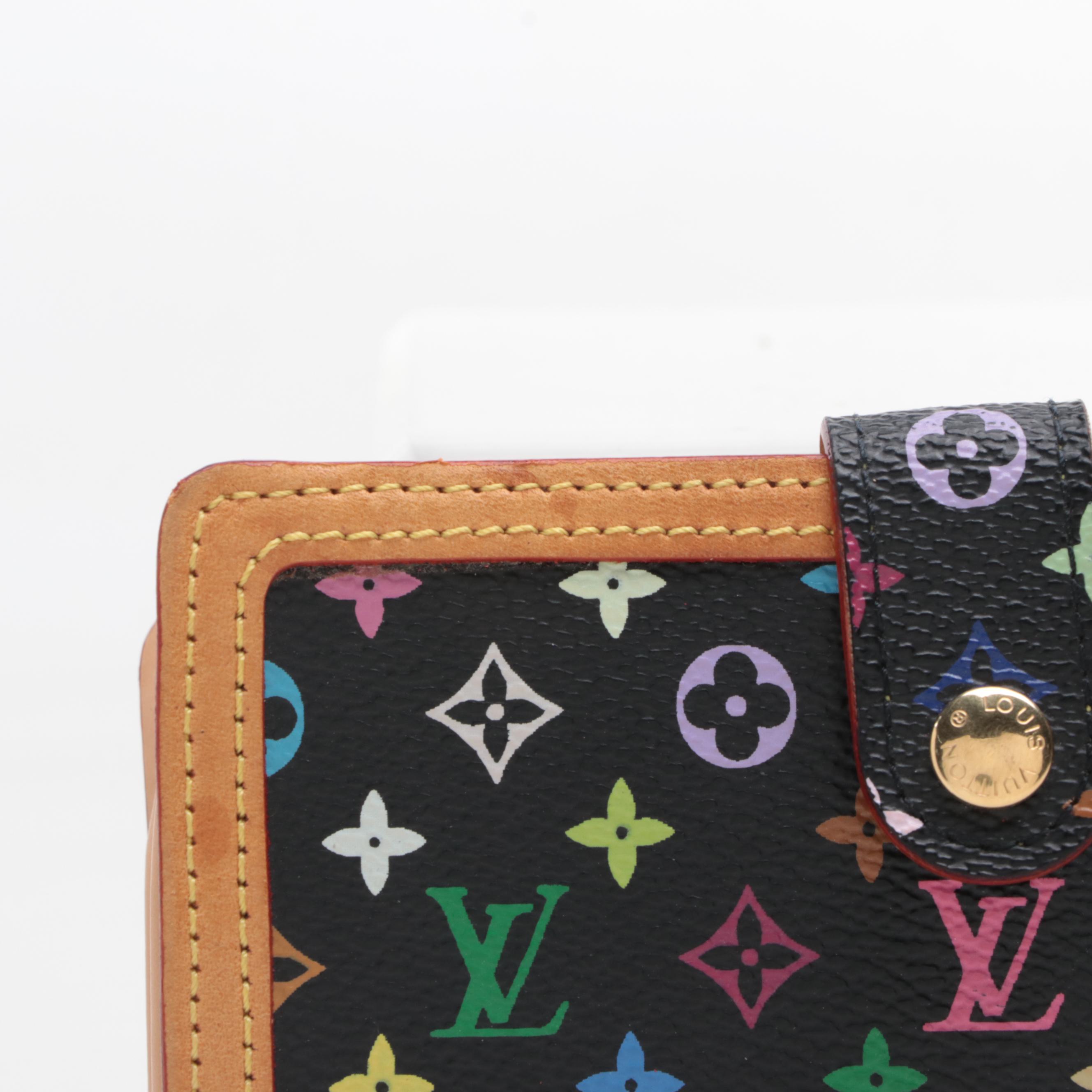 Louis Vuitton x Takashi Murakami Compact Wallet in Multicolor Monogram Canvas