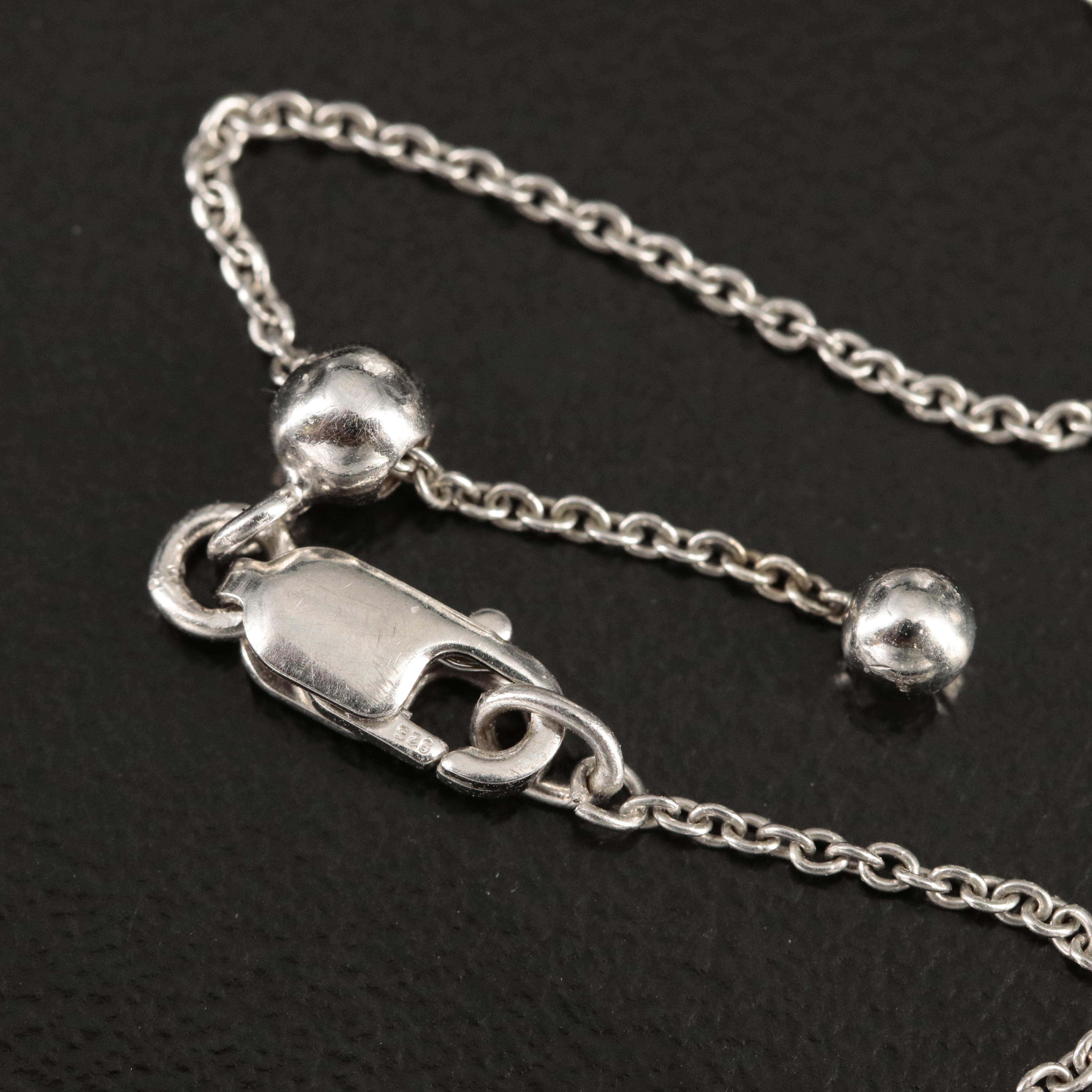 Sterling Swiss Blue and White Topaz Stationary Bracelet