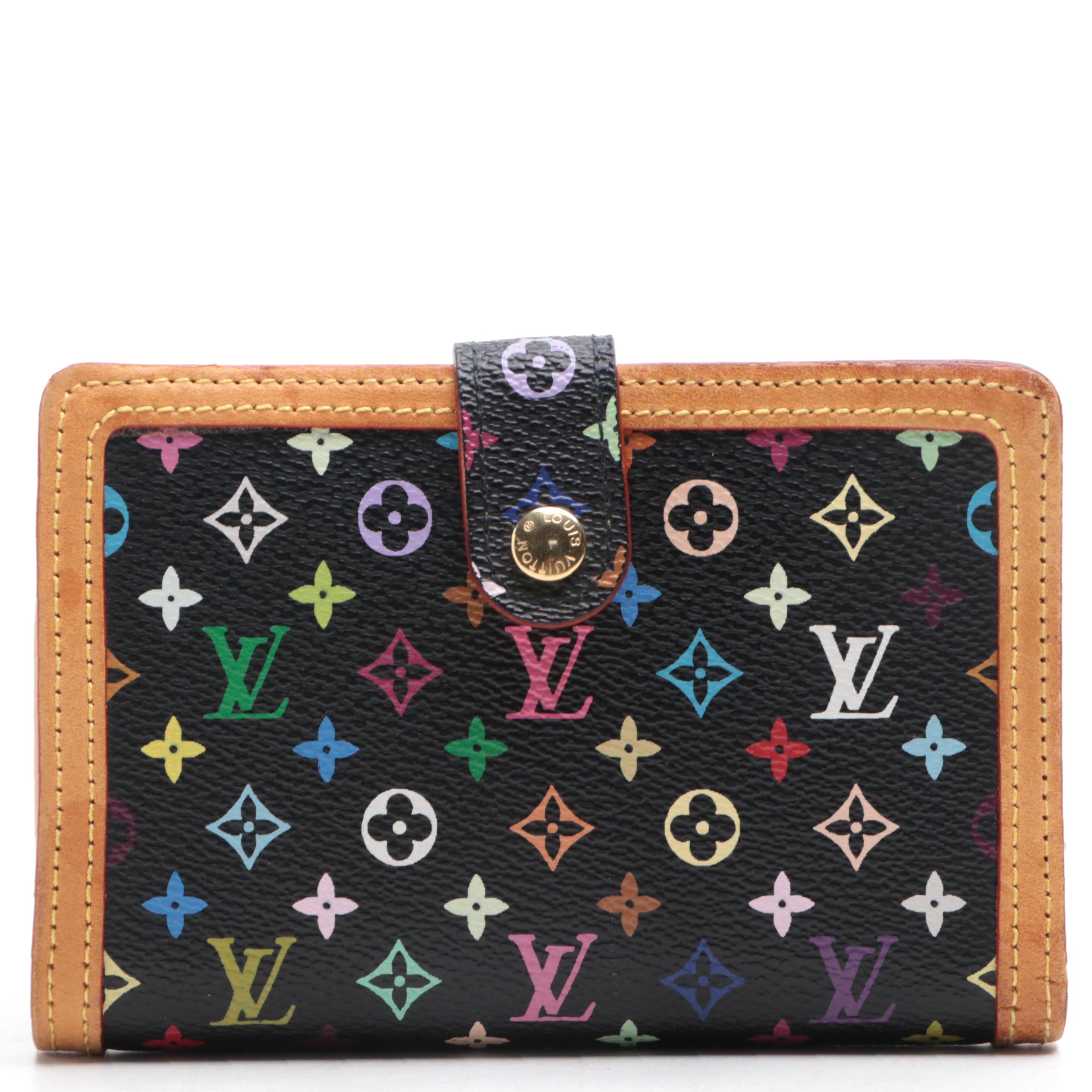 Louis Vuitton x Takashi Murakami Compact Wallet in Multicolor Monogram Canvas
