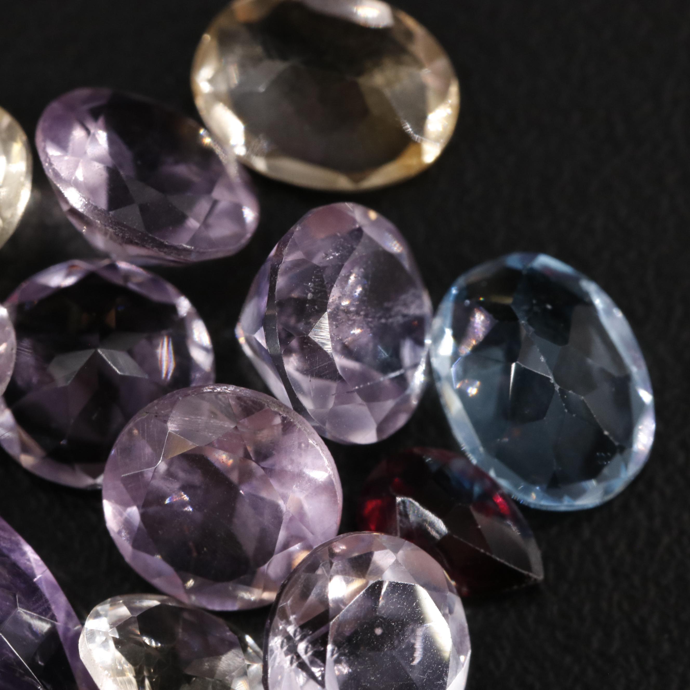 Loose 15.00 CTW Amethyst, Citrine and Garnet Lot