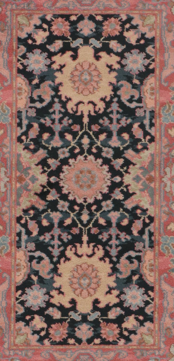 Pair of Machine Made Karastan Williamsburg and "Navy Heriz" Rugs