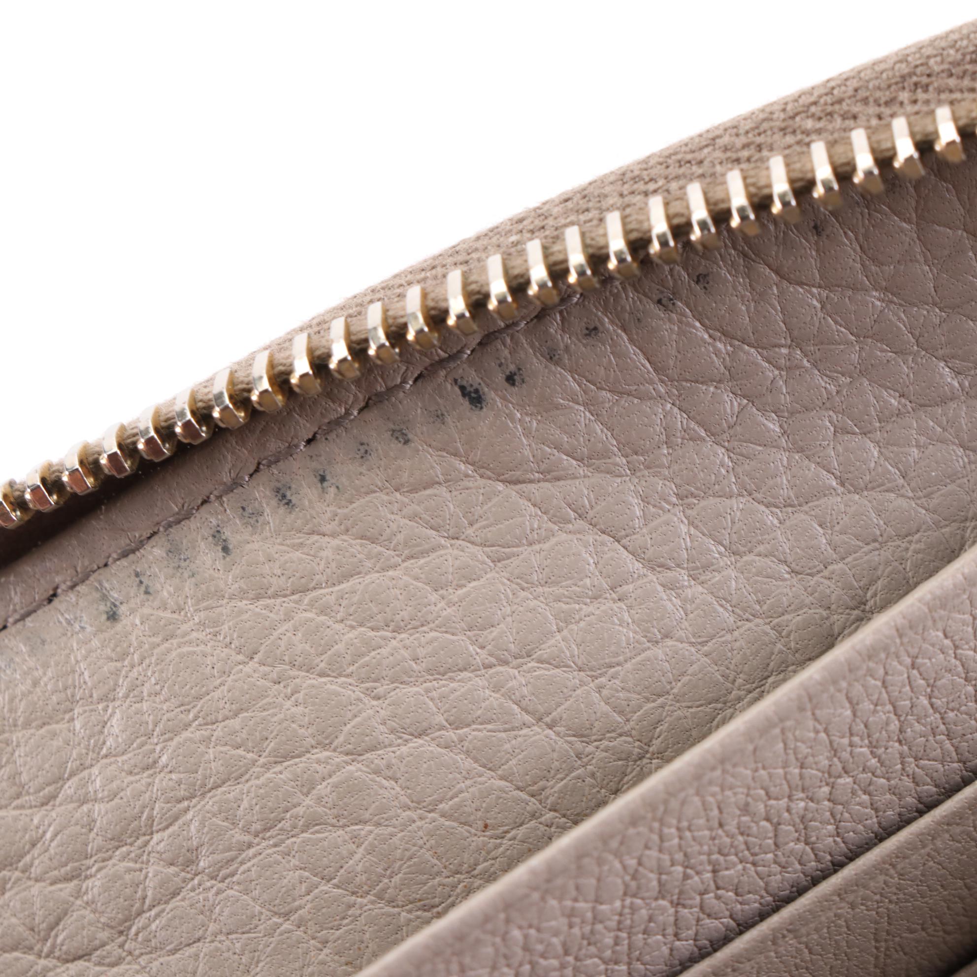 Prada Zip Around Wallet in Vitello Daino Leather