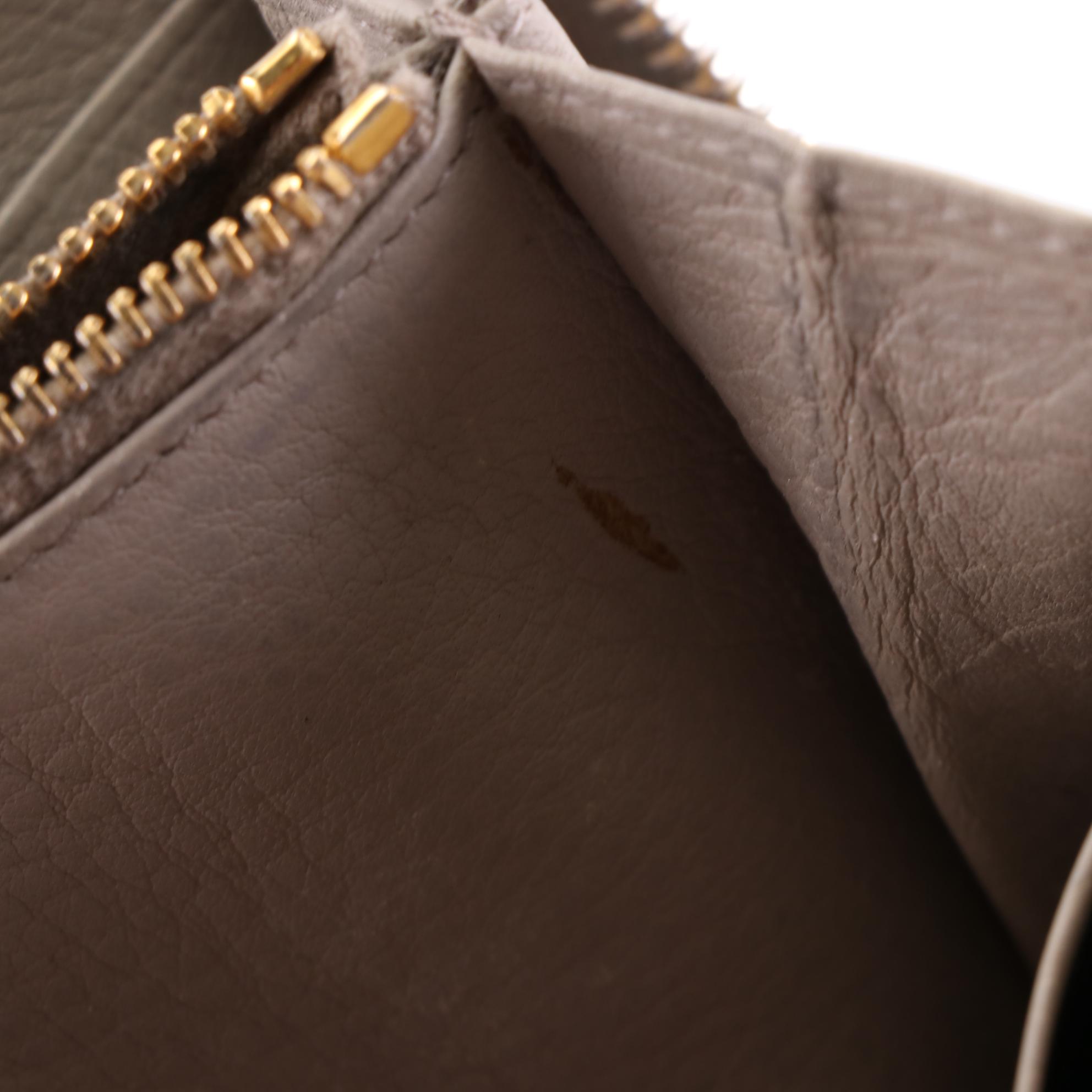 Prada Zip Around Wallet in Vitello Daino Leather