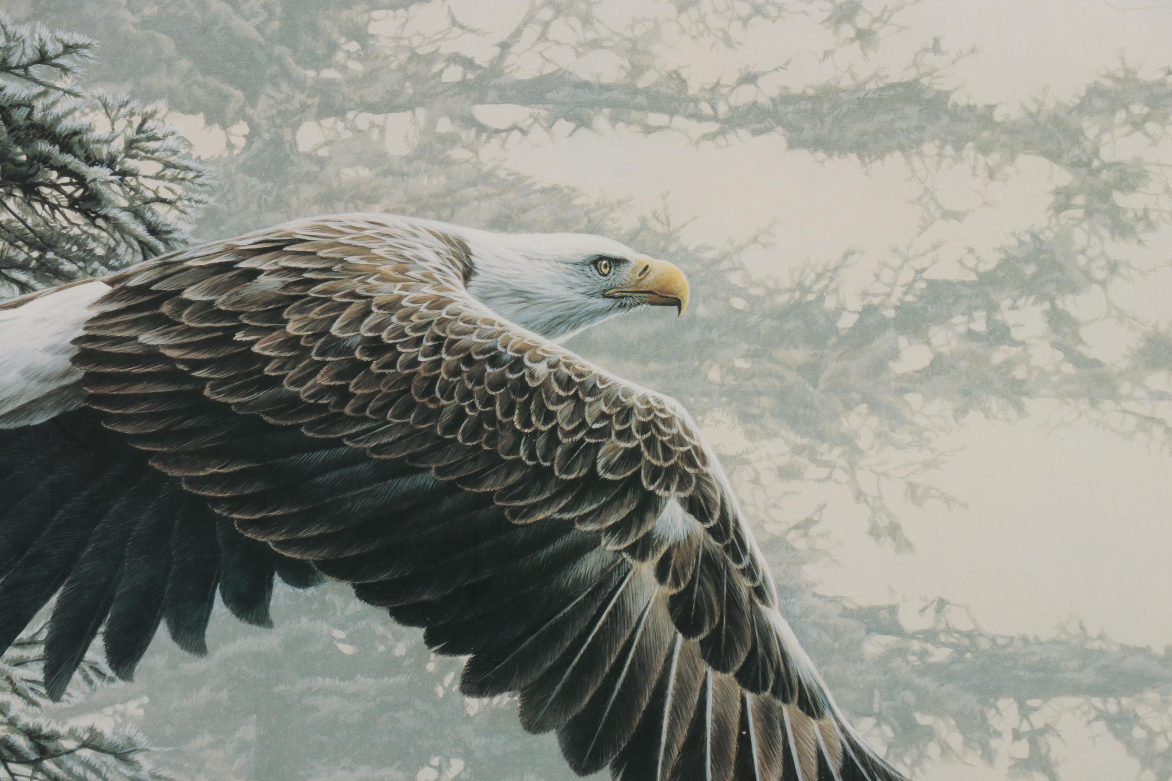 Offset Lithograph After Ron S. Parker "Through the Firs," 1991