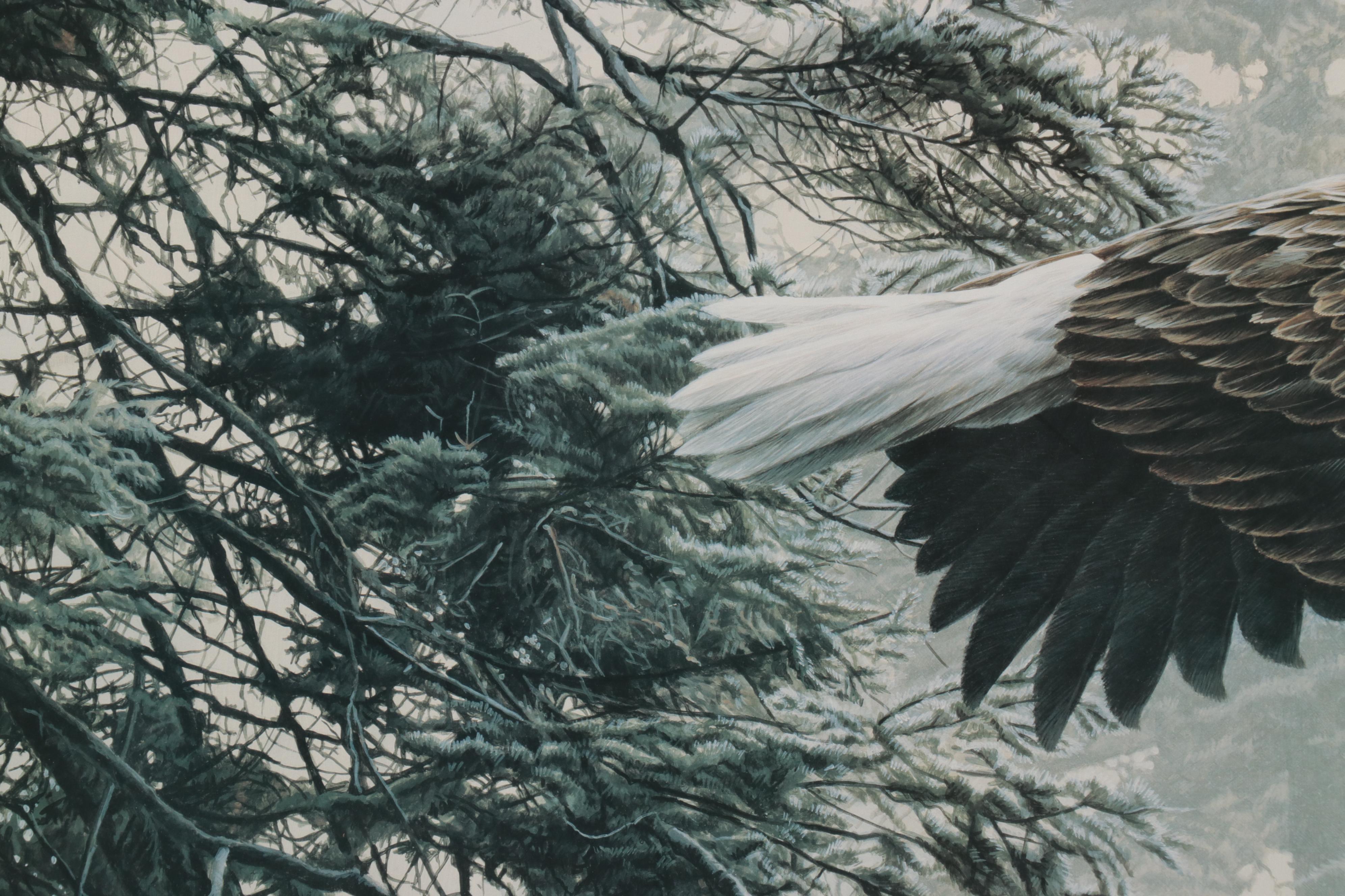 Offset Lithograph After Ron S. Parker "Through the Firs," 1991