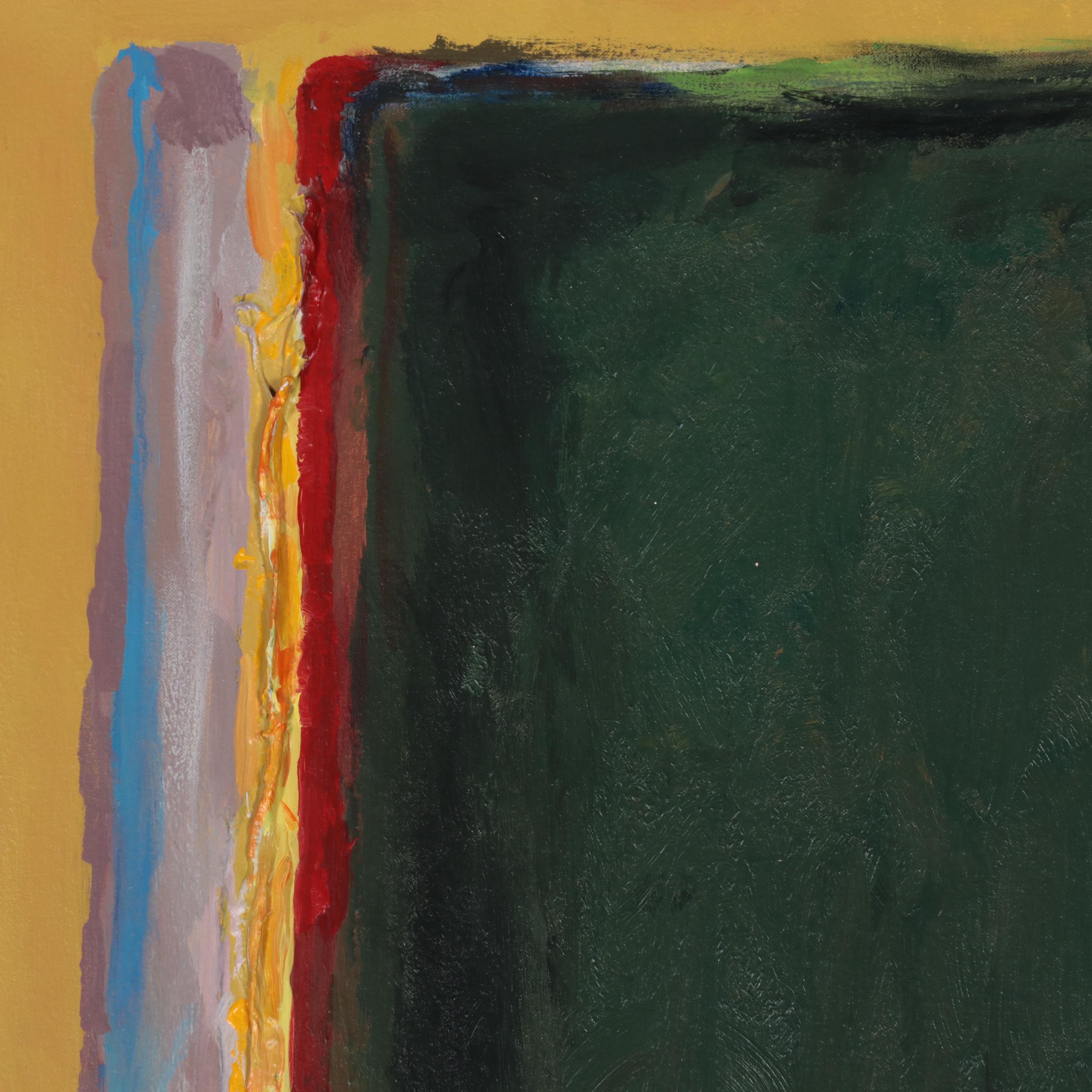 Robert Becker Abstract Acrylic Diptych Painting, 1989