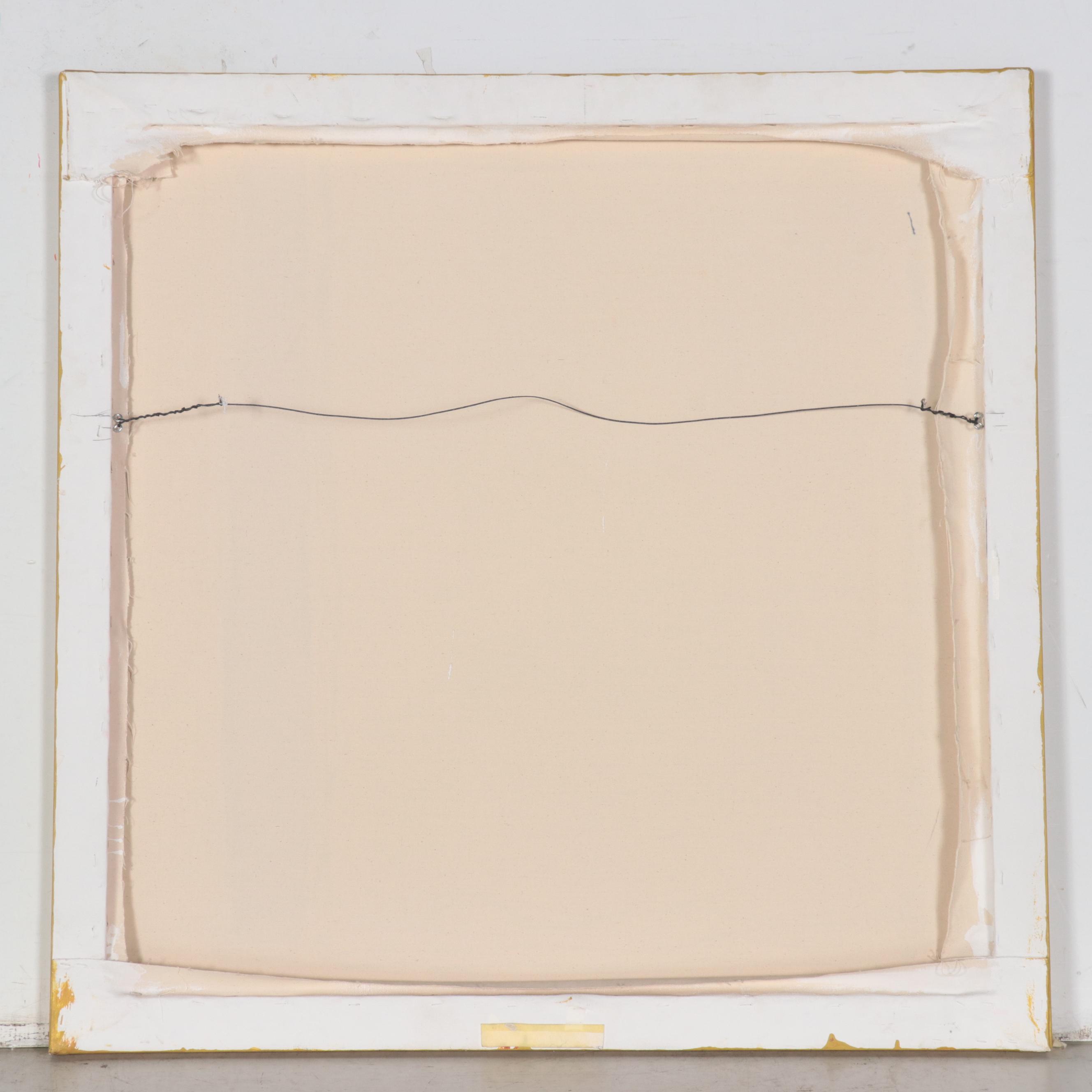 Robert Becker Abstract Acrylic Diptych Painting, 1989