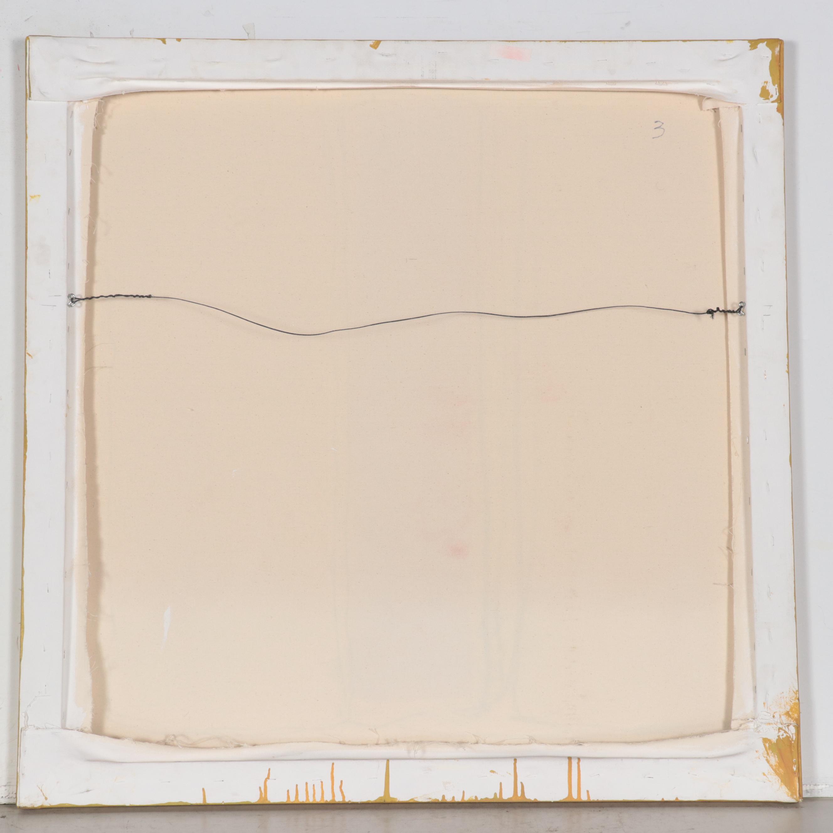 Robert Becker Abstract Acrylic Diptych Painting, 1989