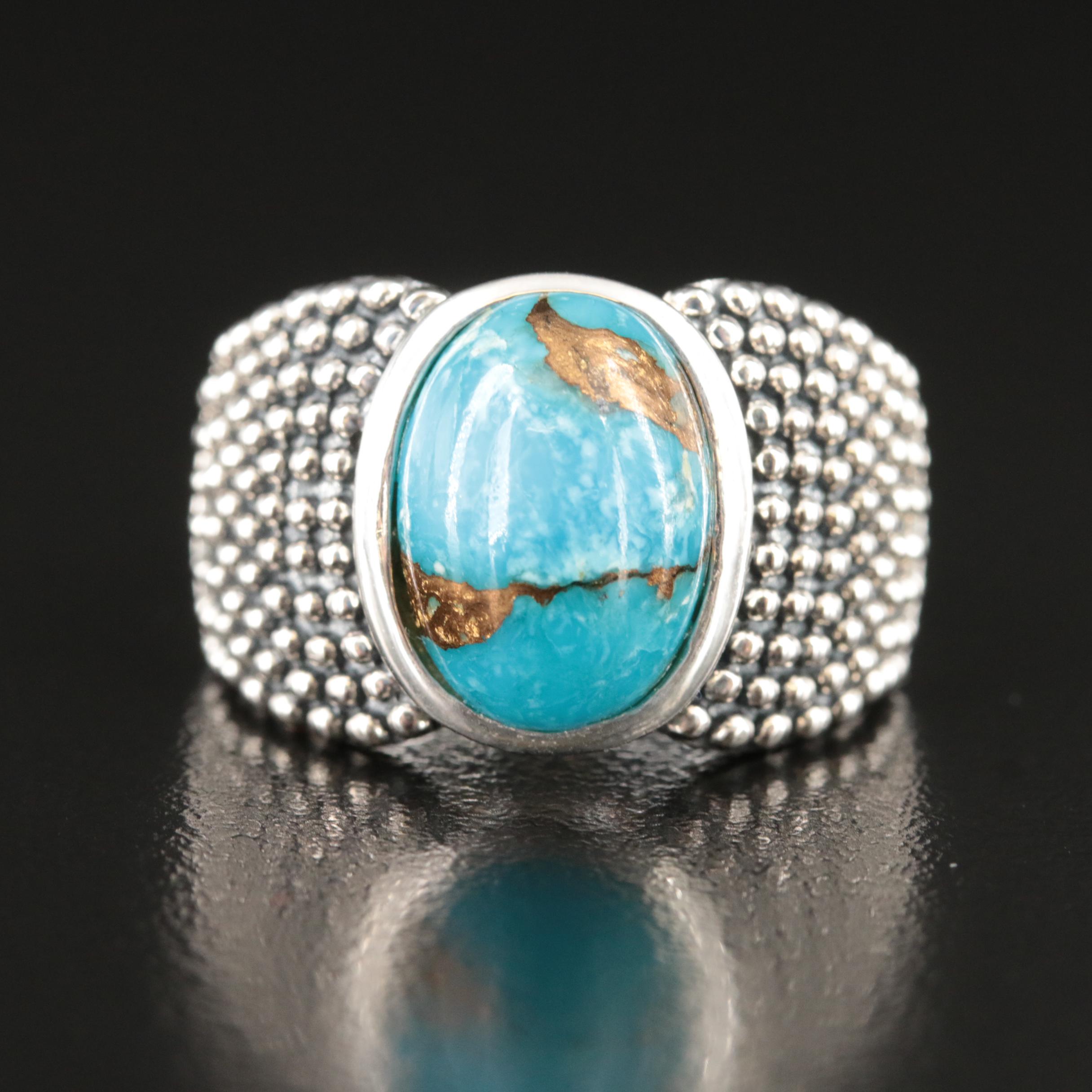 Michael Dawkins Sterling Turquoise Ring