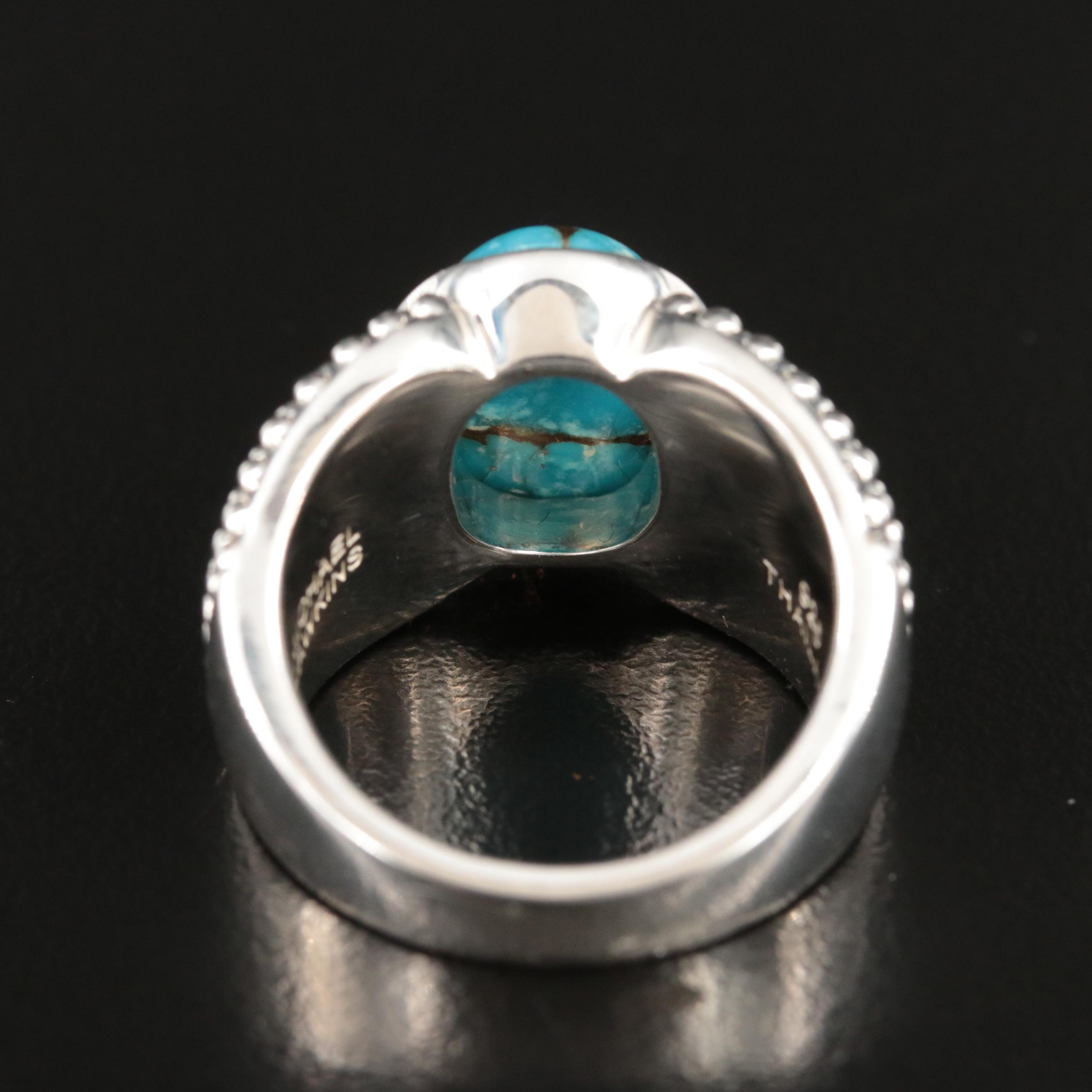Michael Dawkins Sterling Turquoise Ring