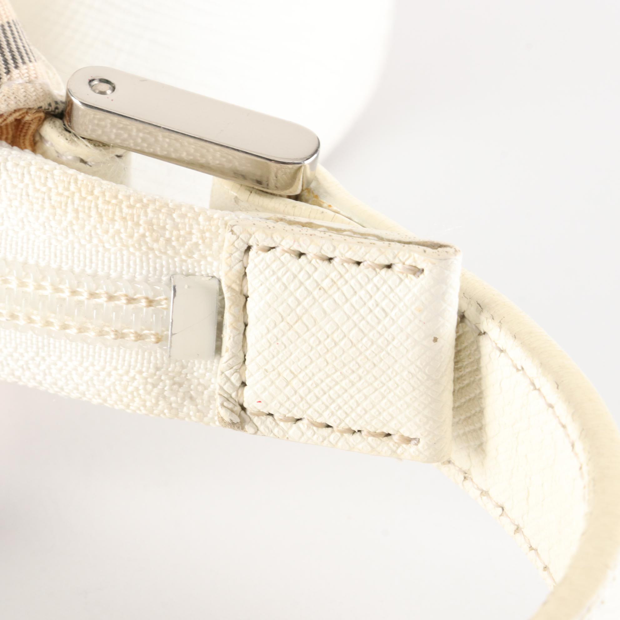 Burberry Nova Check Twill and Leather Shoulder Bag