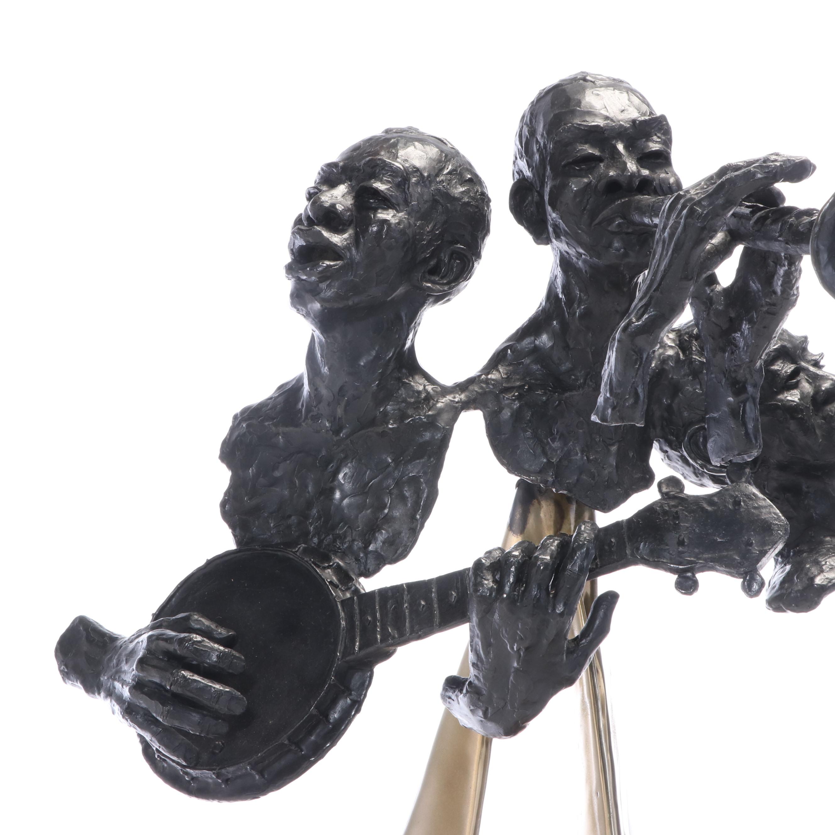 Ed Dwight Large-Scale Bronze Sculpture "Jazz," Late 20th Century