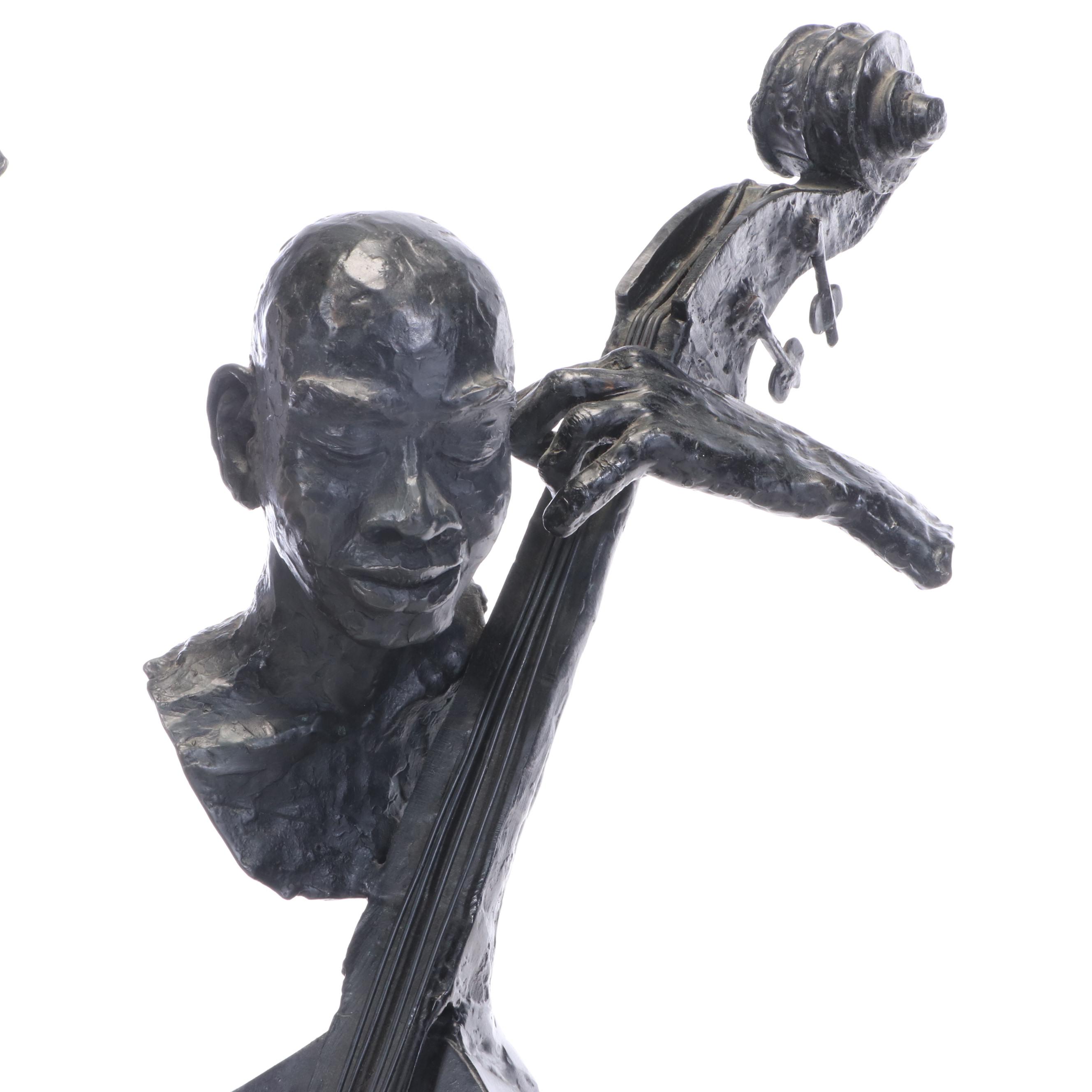 Ed Dwight Large-Scale Bronze Sculpture "Jazz," Late 20th Century