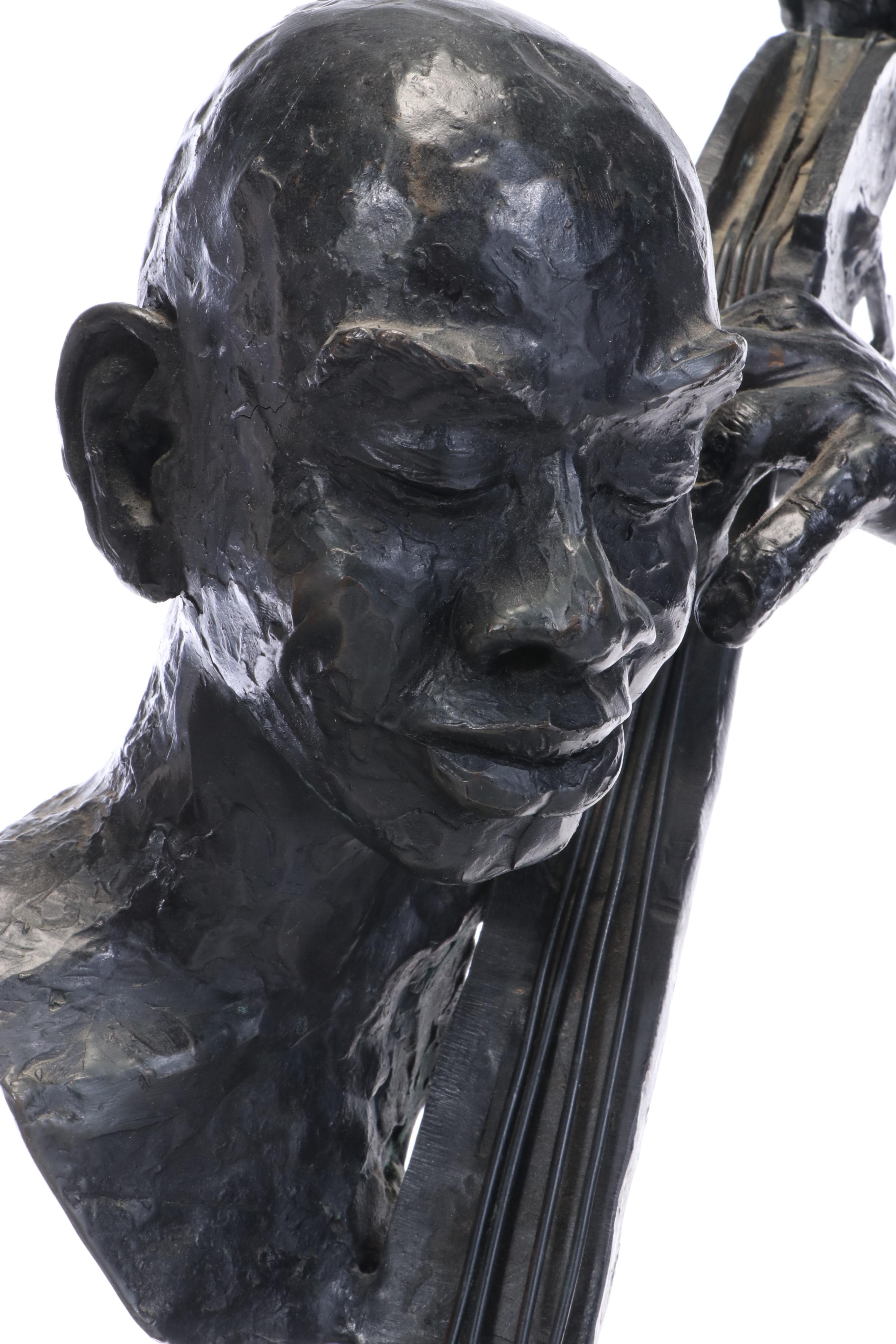 Ed Dwight Large-Scale Bronze Sculpture "Jazz," Late 20th Century