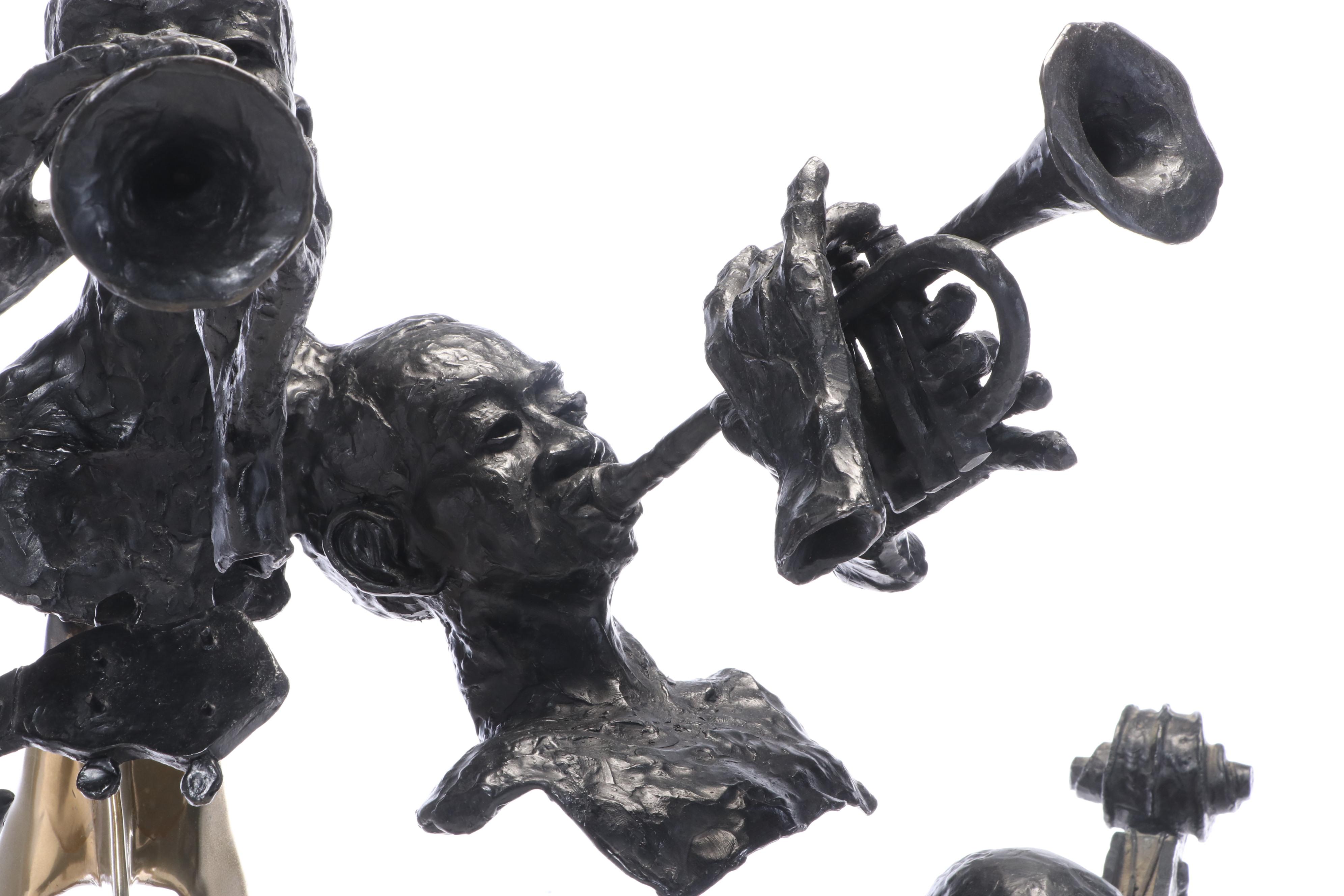 Ed Dwight Large-Scale Bronze Sculpture "Jazz," Late 20th Century