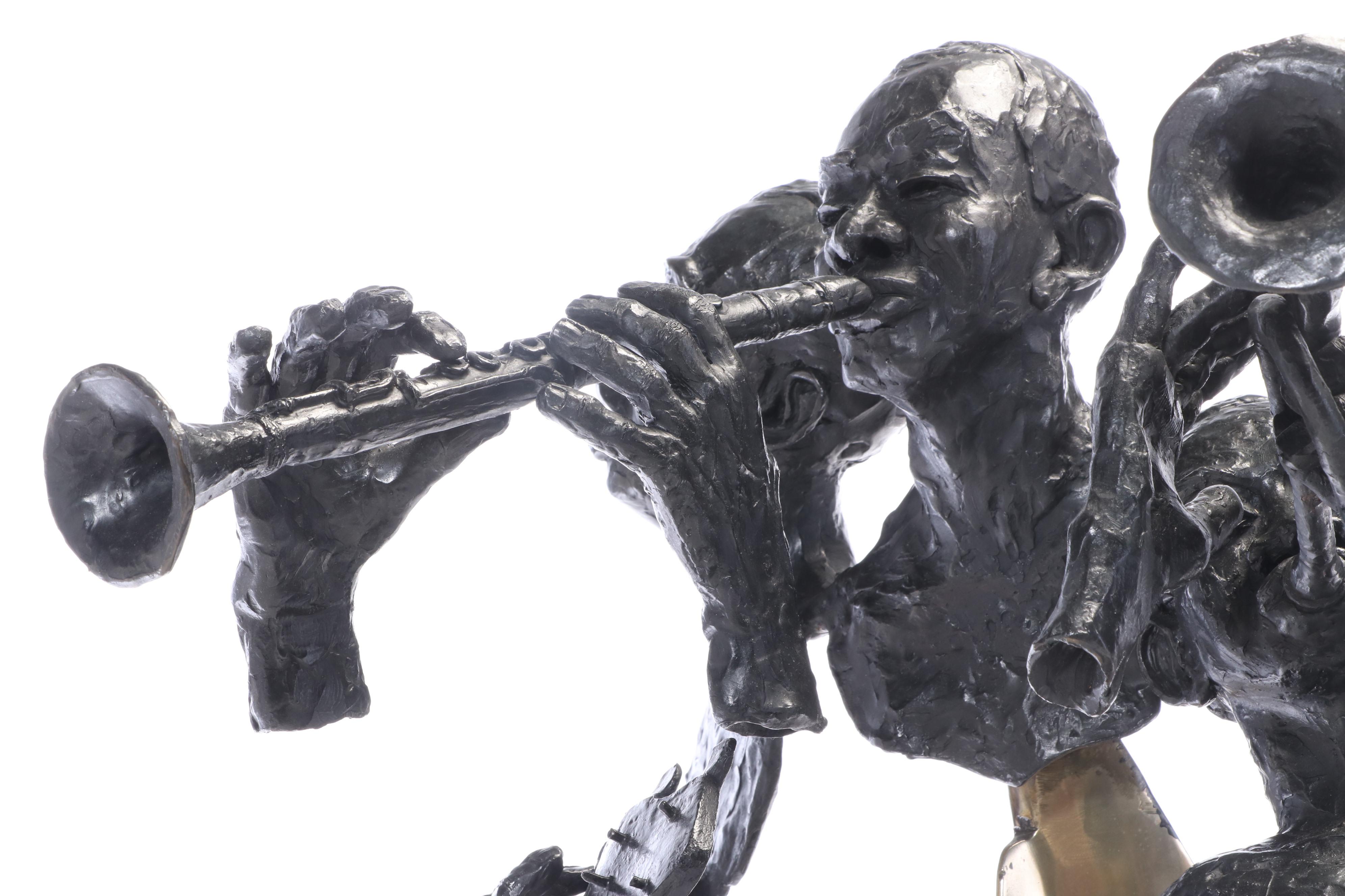 Ed Dwight Large-Scale Bronze Sculpture "Jazz," Late 20th Century