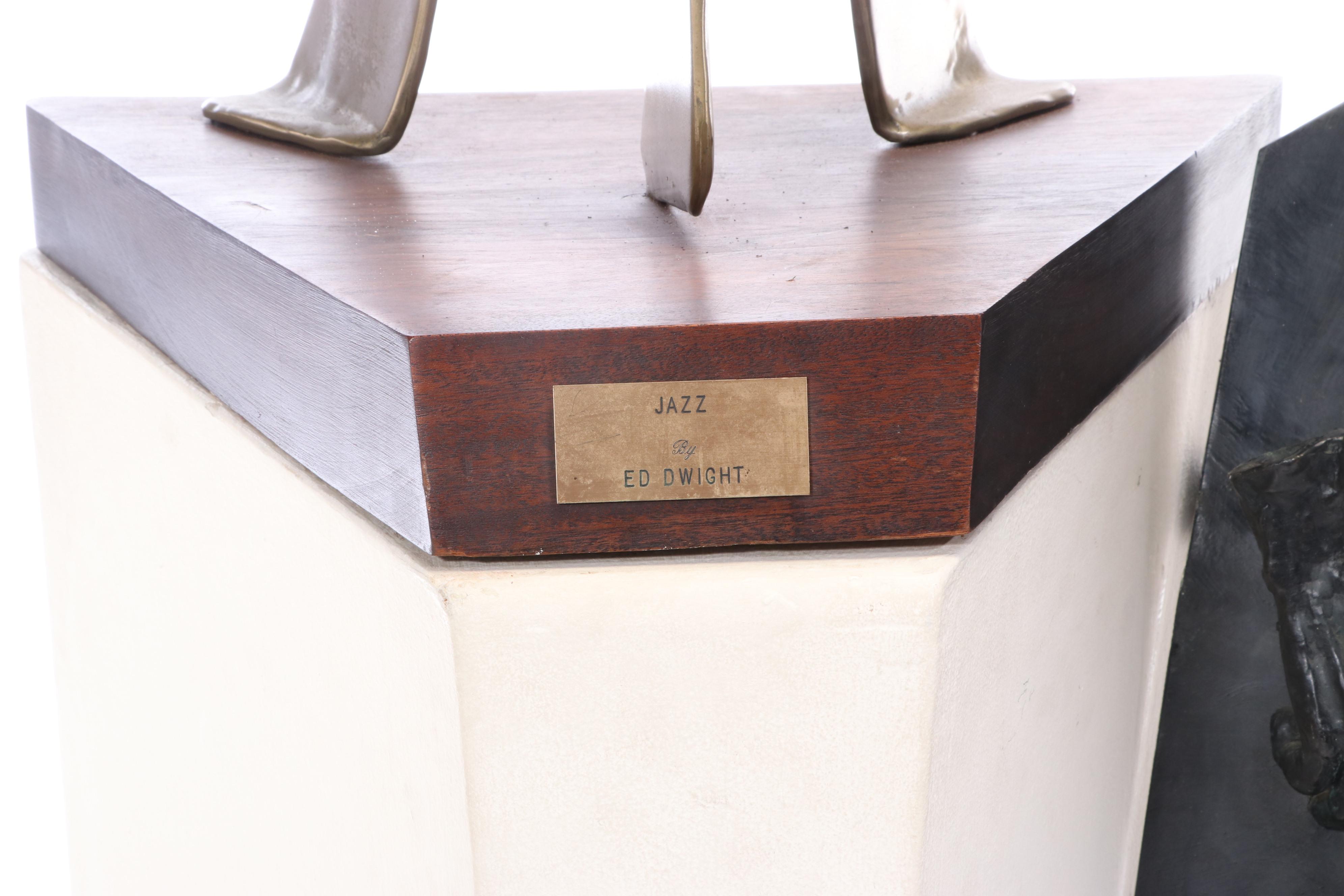 Ed Dwight Large-Scale Bronze Sculpture "Jazz," Late 20th Century