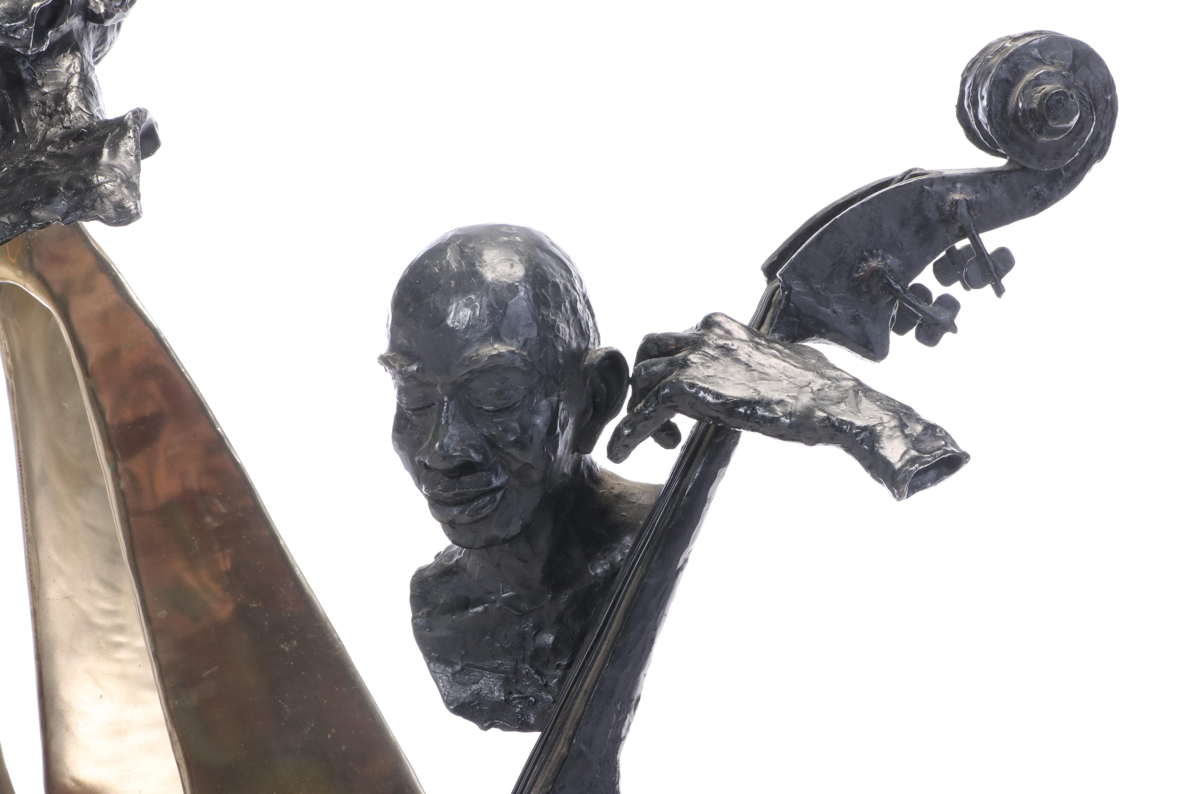 Ed Dwight Large-Scale Bronze Sculpture "Jazz," Late 20th Century