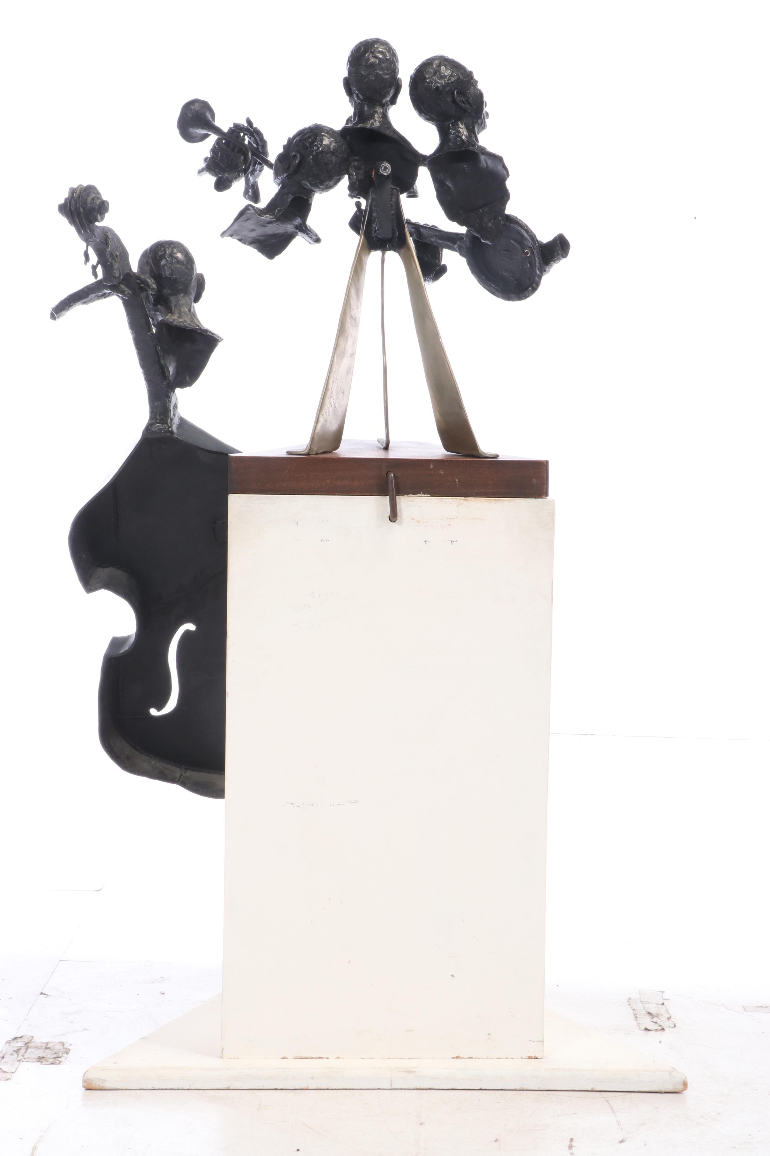 Ed Dwight Large-Scale Bronze Sculpture "Jazz," Late 20th Century