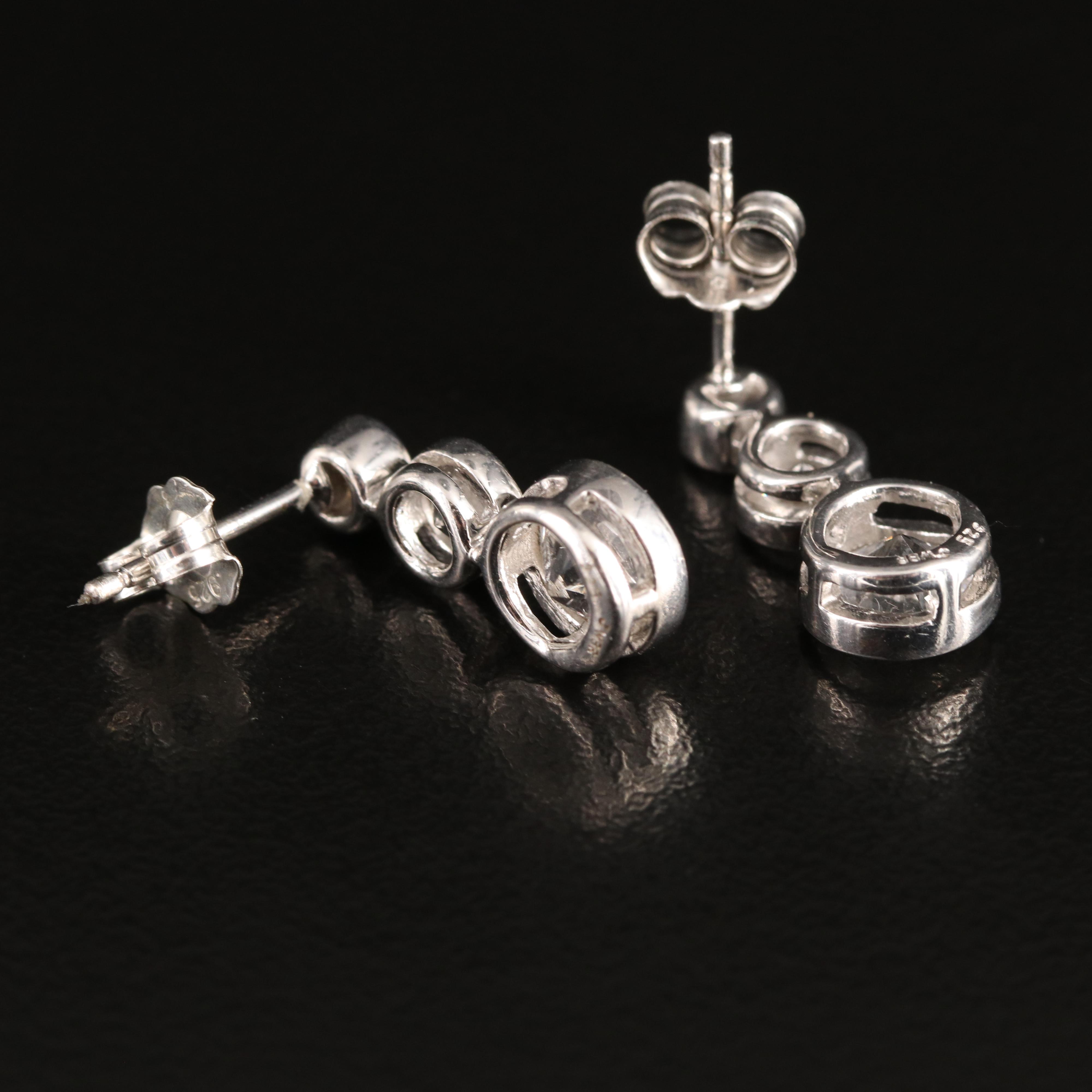 Sterling Sapphire Earrings