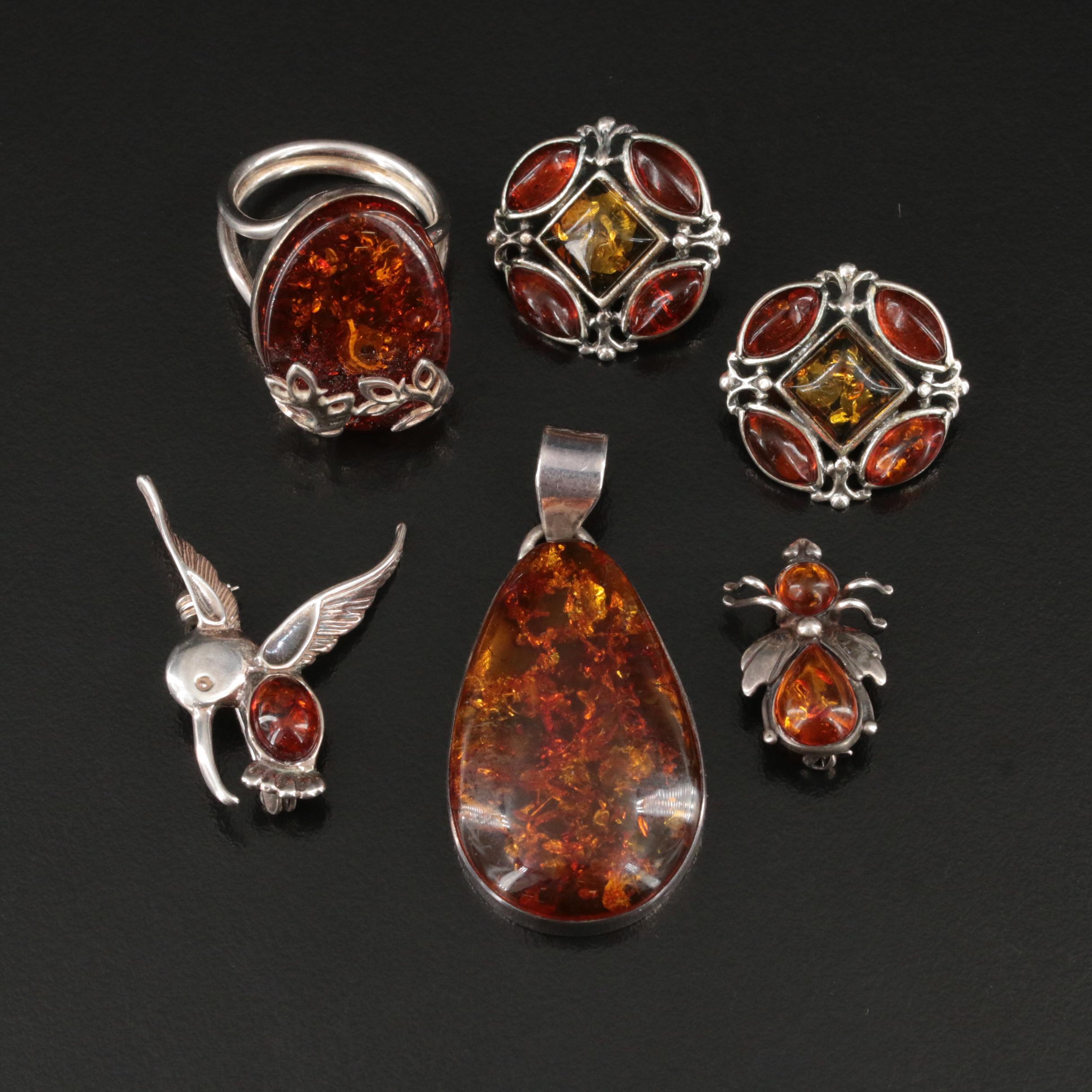 Sterling Amber Jewelry Selection