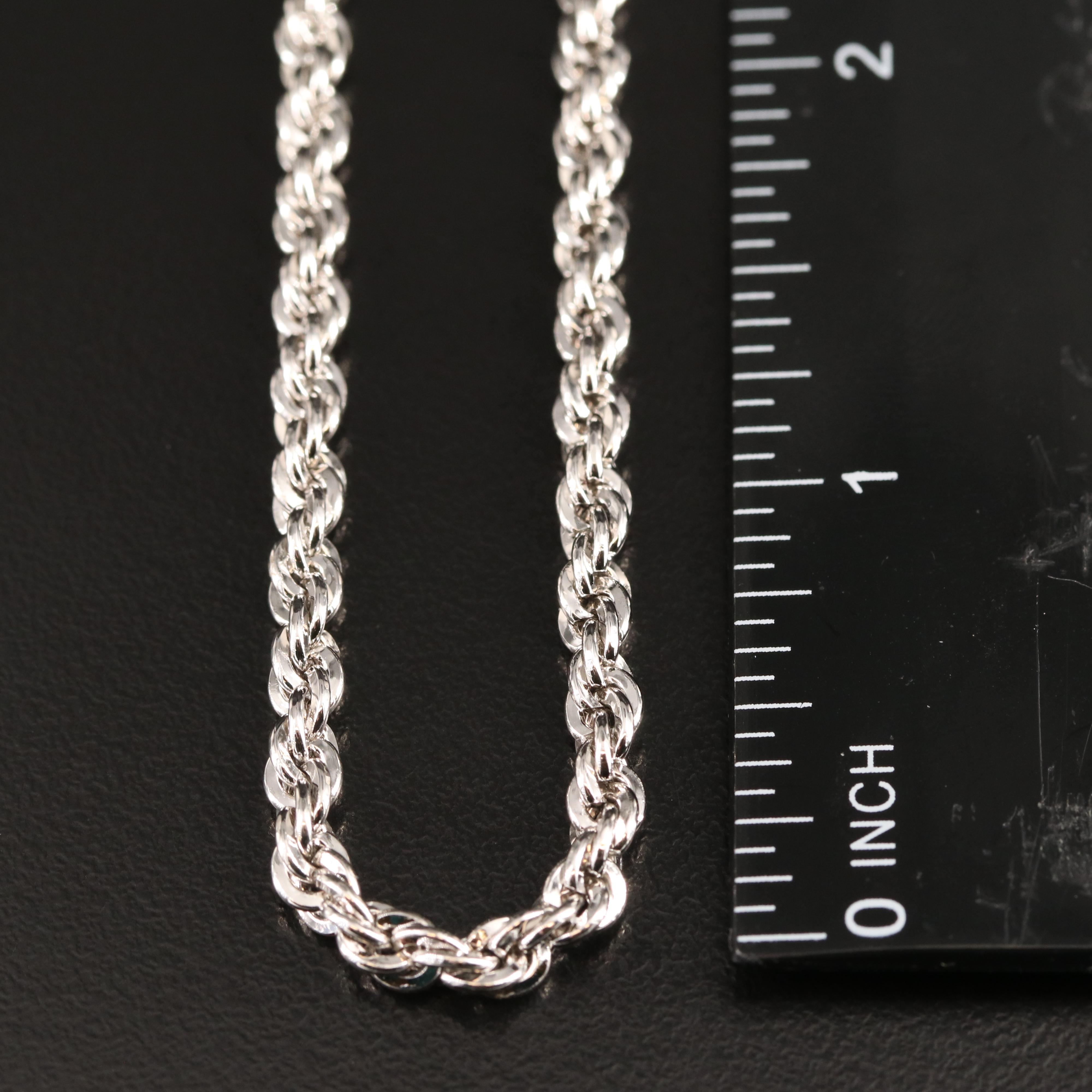 Sterling Rope and Figaro Chain Necklaces