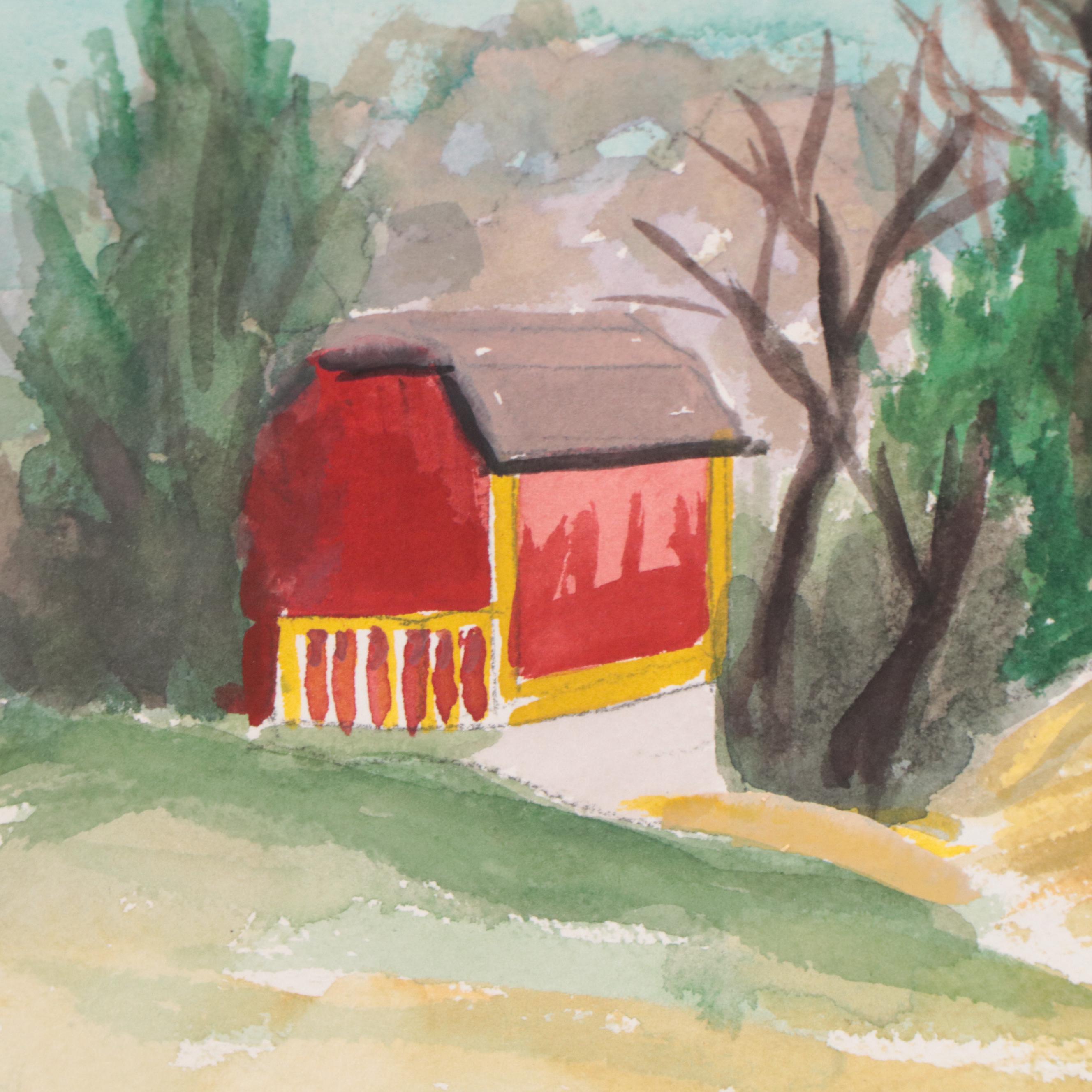 Kathleen Zimbicki Street View Watercolor Painting, 2021