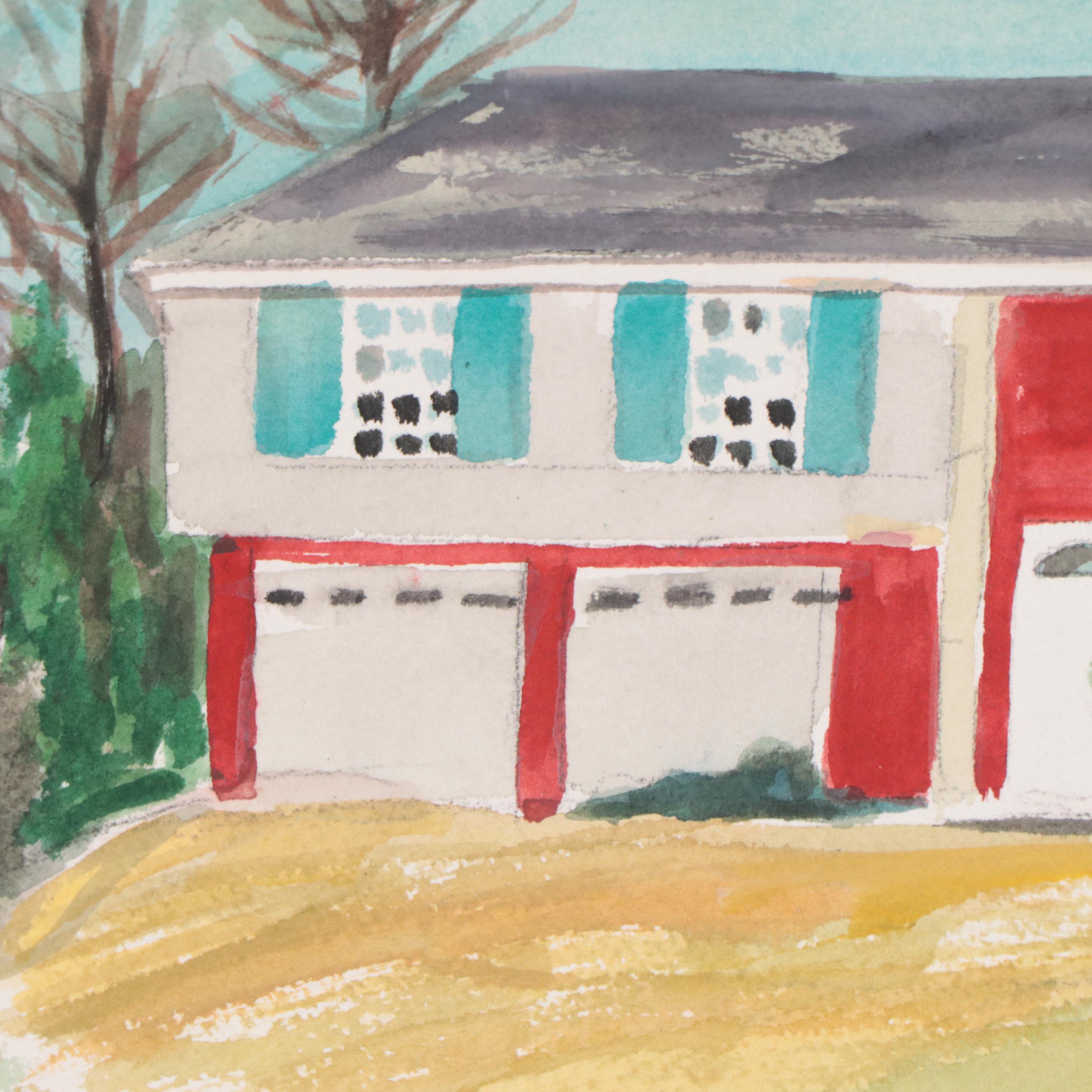 Kathleen Zimbicki Street View Watercolor Painting, 2021