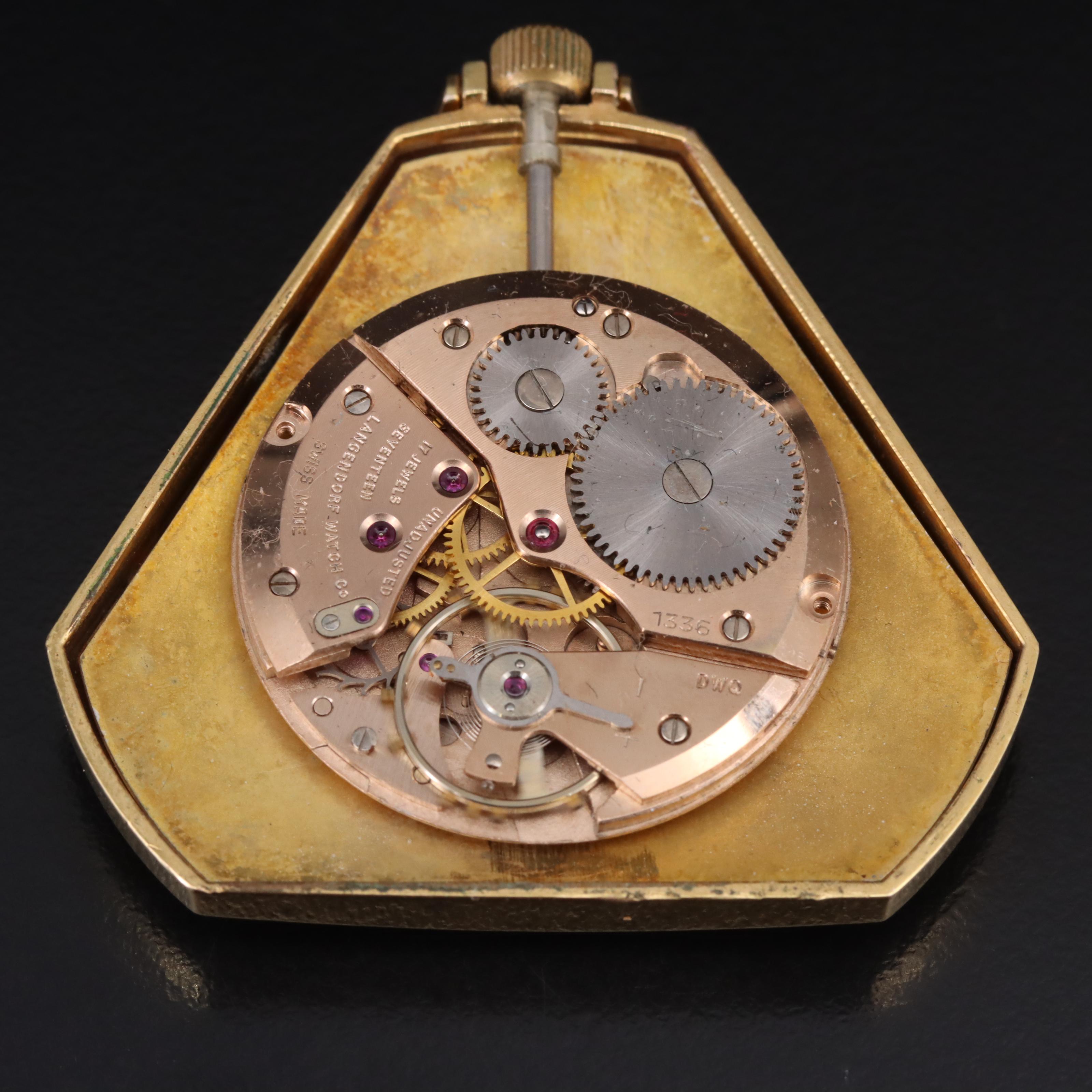 Lanco Swiss Triangle Shape Pocket Watch