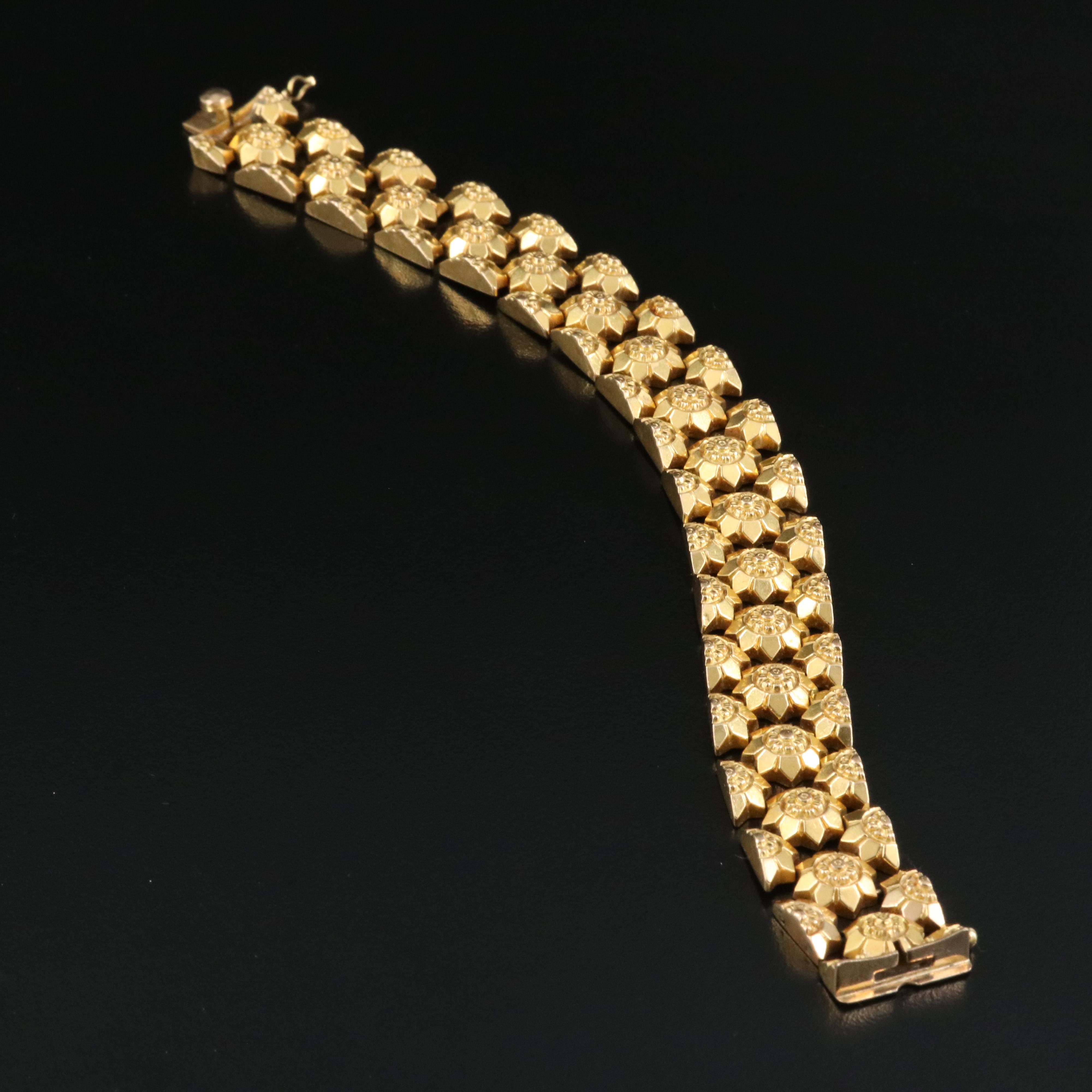 Italian 18K Floral Bracelet