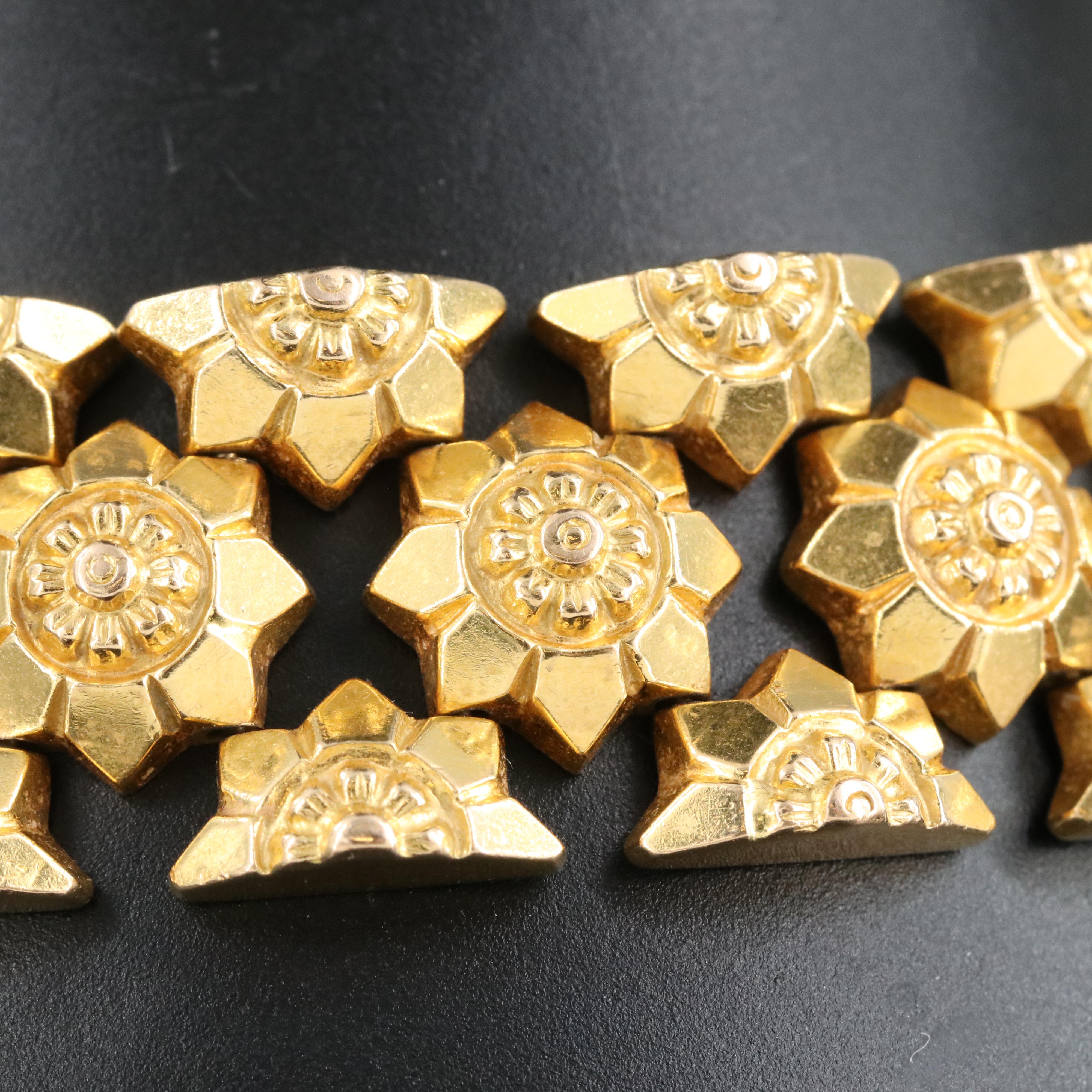 Italian 18K Floral Bracelet