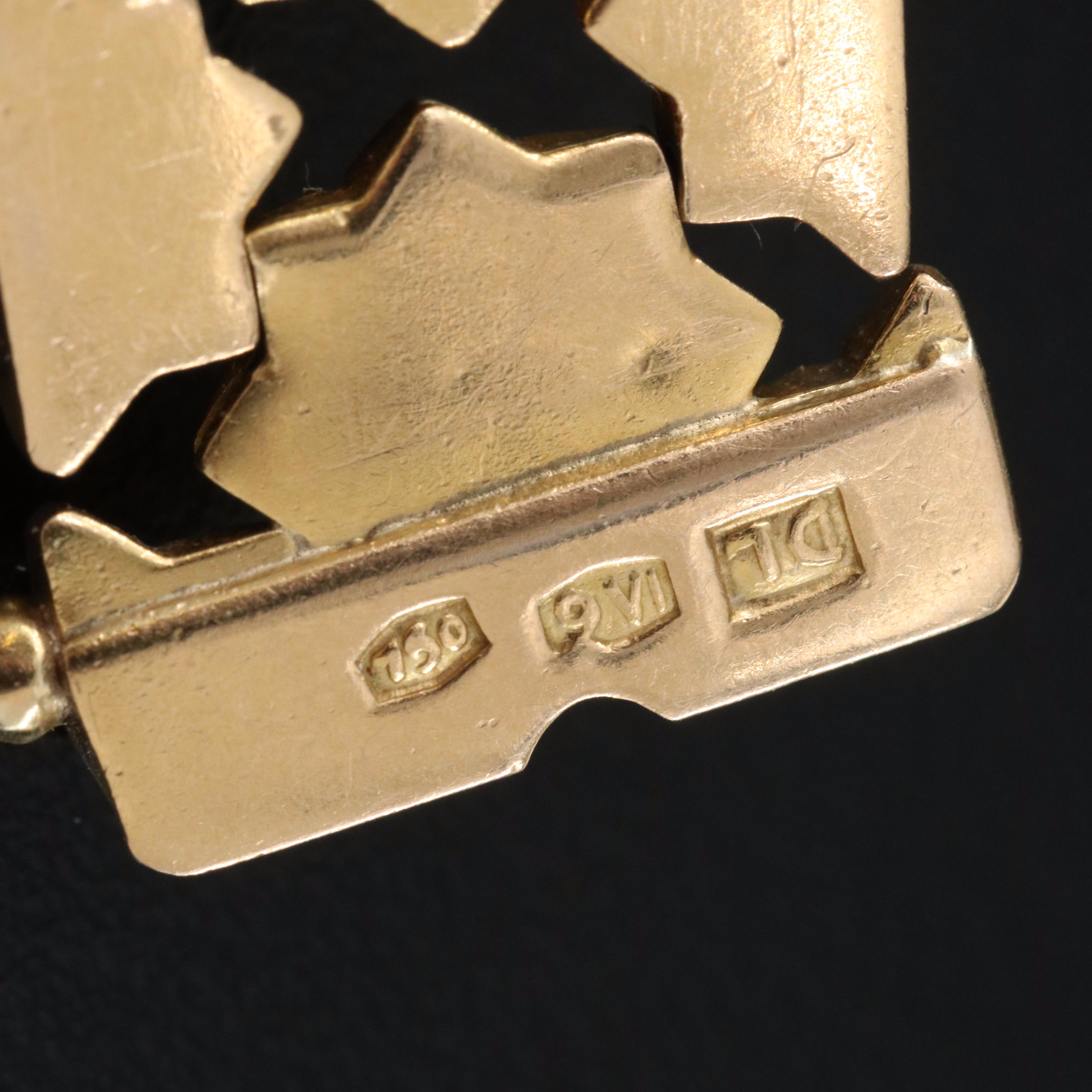 Italian 18K Floral Bracelet