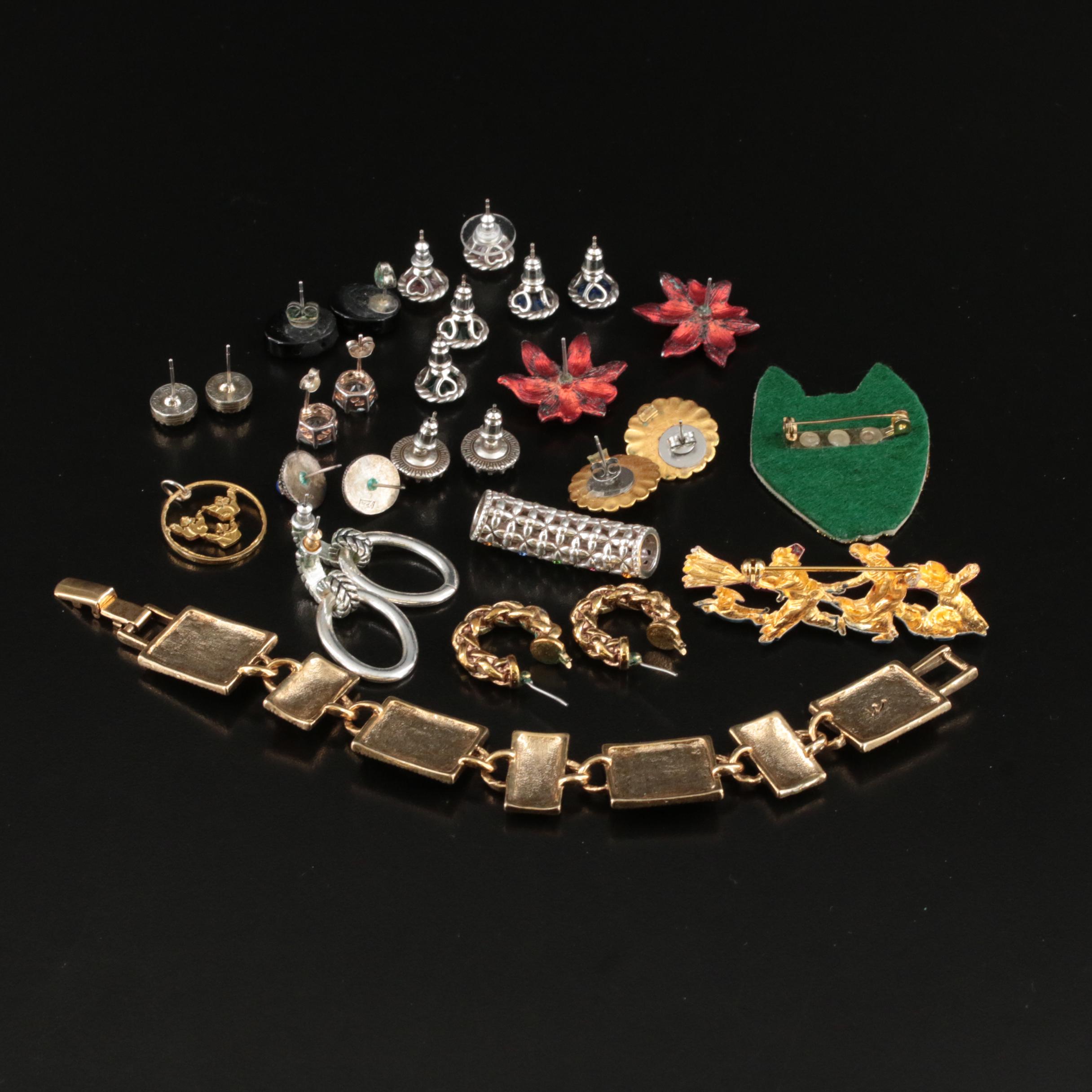 Quartz, Lapis Lazuli and Glass Included in Jewelry Selection