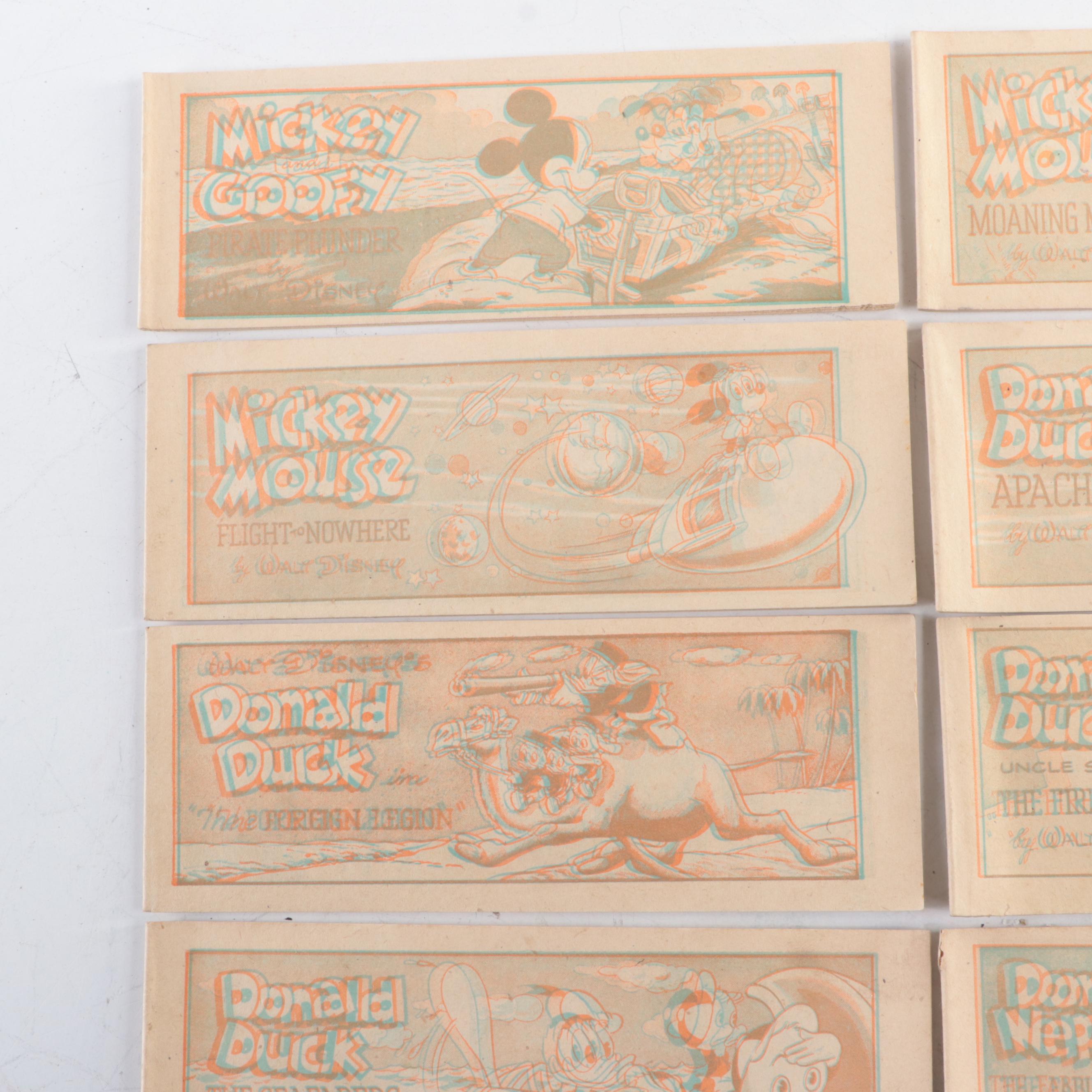 1954 Disney Cheerios 3D Comic Strips with "Mickey Mouse Pirate Plunder" and More