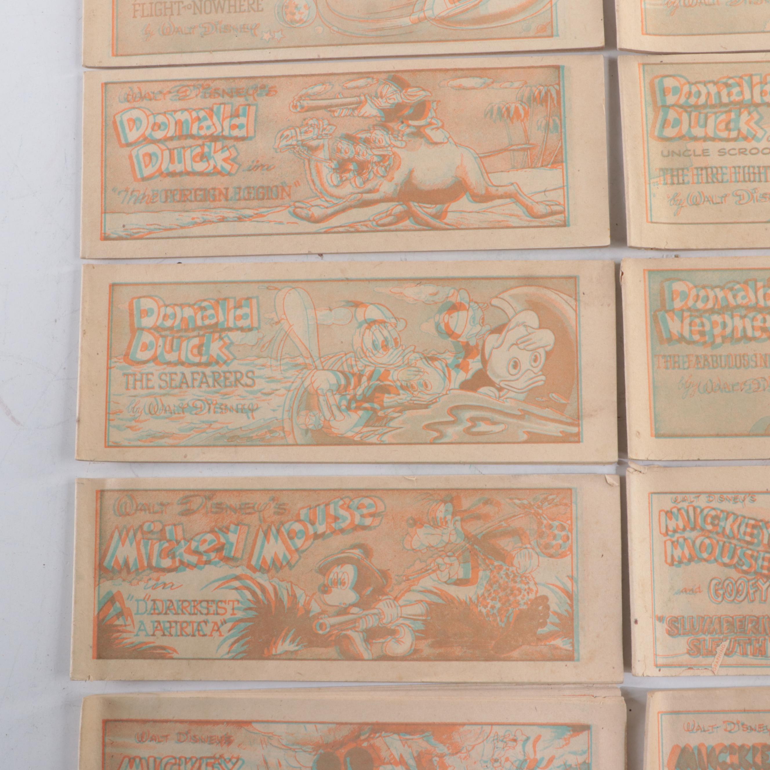 1954 Disney Cheerios 3D Comic Strips with "Mickey Mouse Pirate Plunder" and More