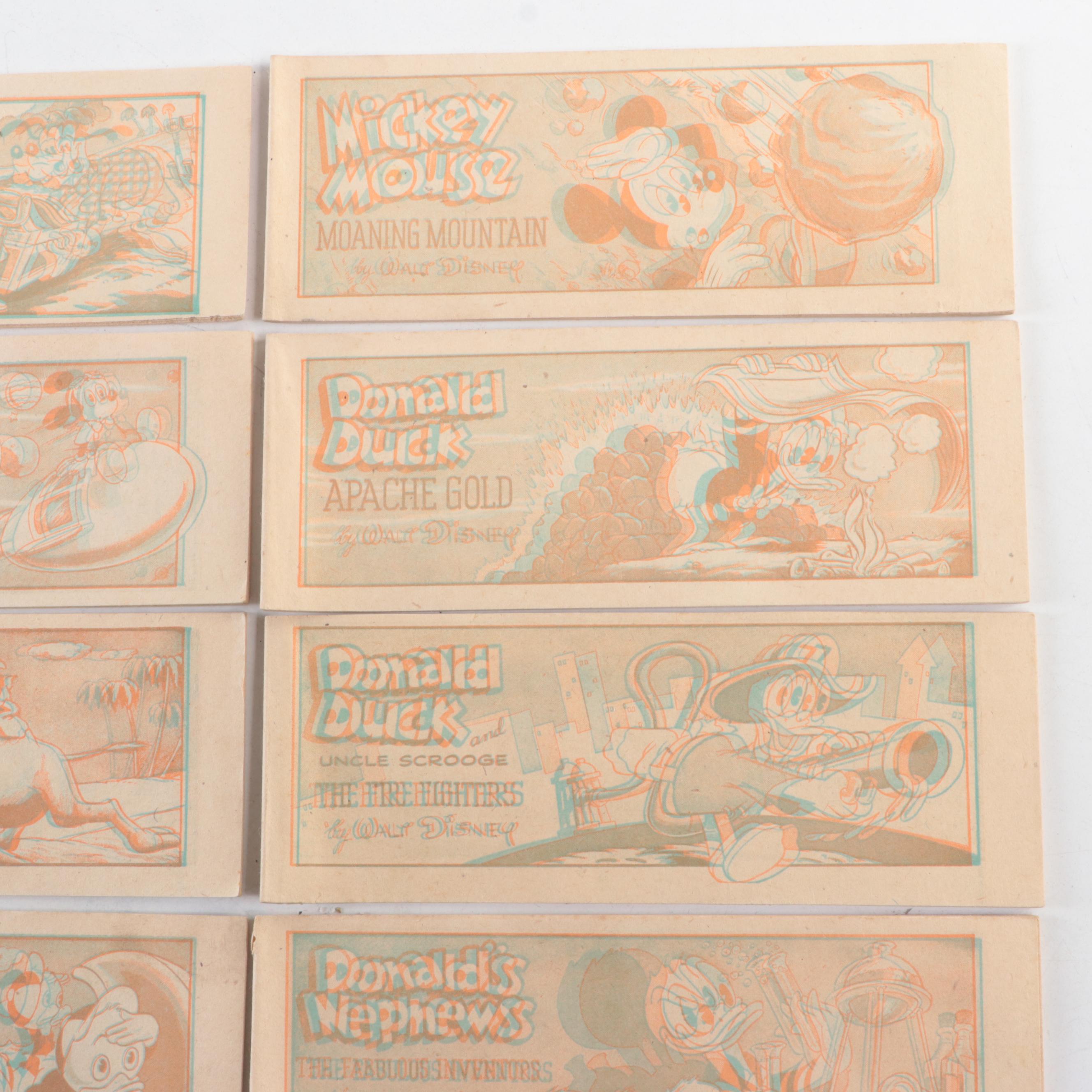 1954 Disney Cheerios 3D Comic Strips with "Mickey Mouse Pirate Plunder" and More