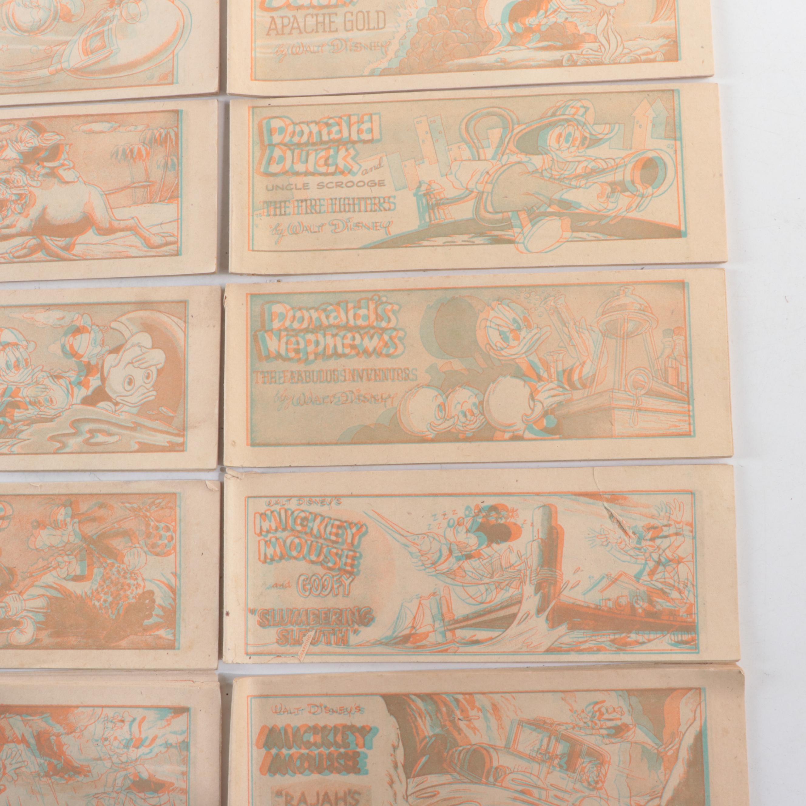 1954 Disney Cheerios 3D Comic Strips with "Mickey Mouse Pirate Plunder" and More